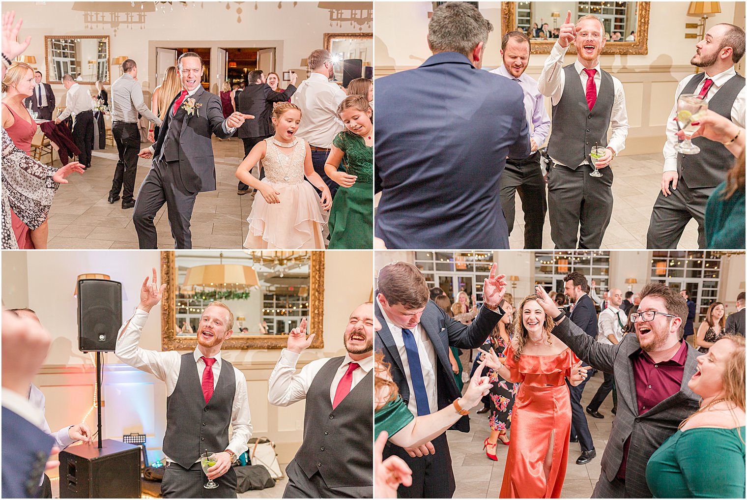 wedding guests dance during Warren NJ wedding reception