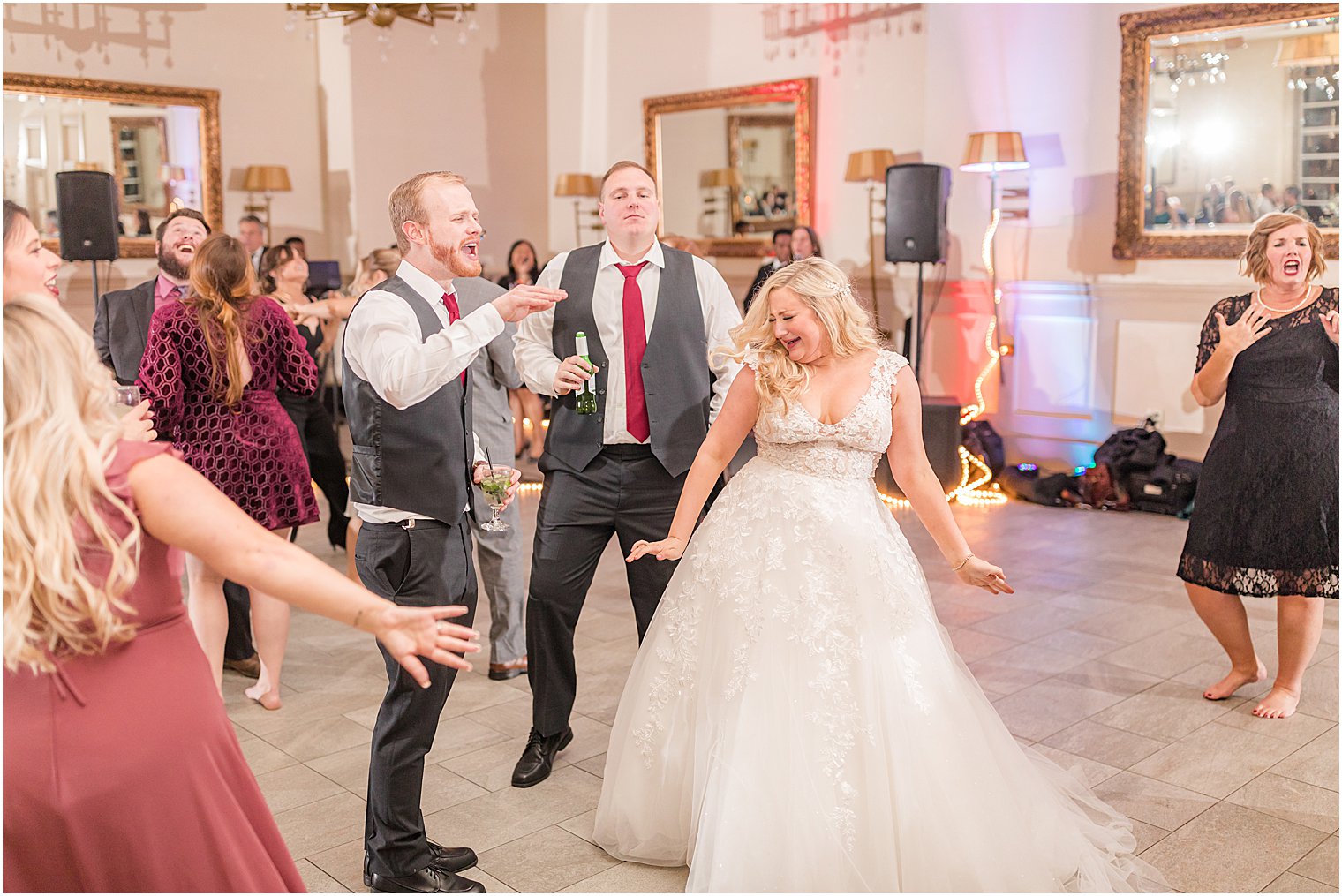newlyweds dance during Warren NJ wedding reception