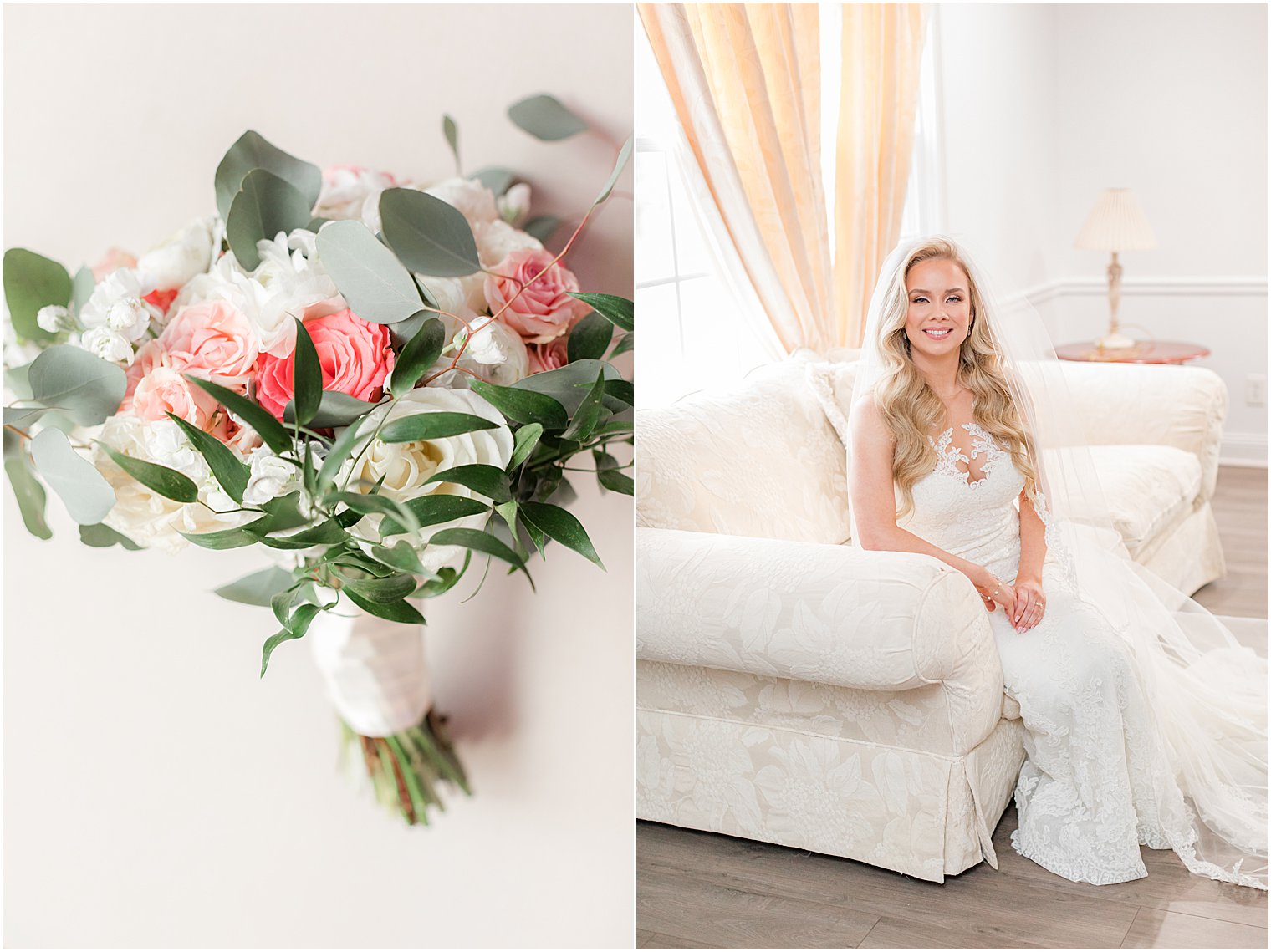 bride rests in bridal suite at The Estate at Farrington Lake