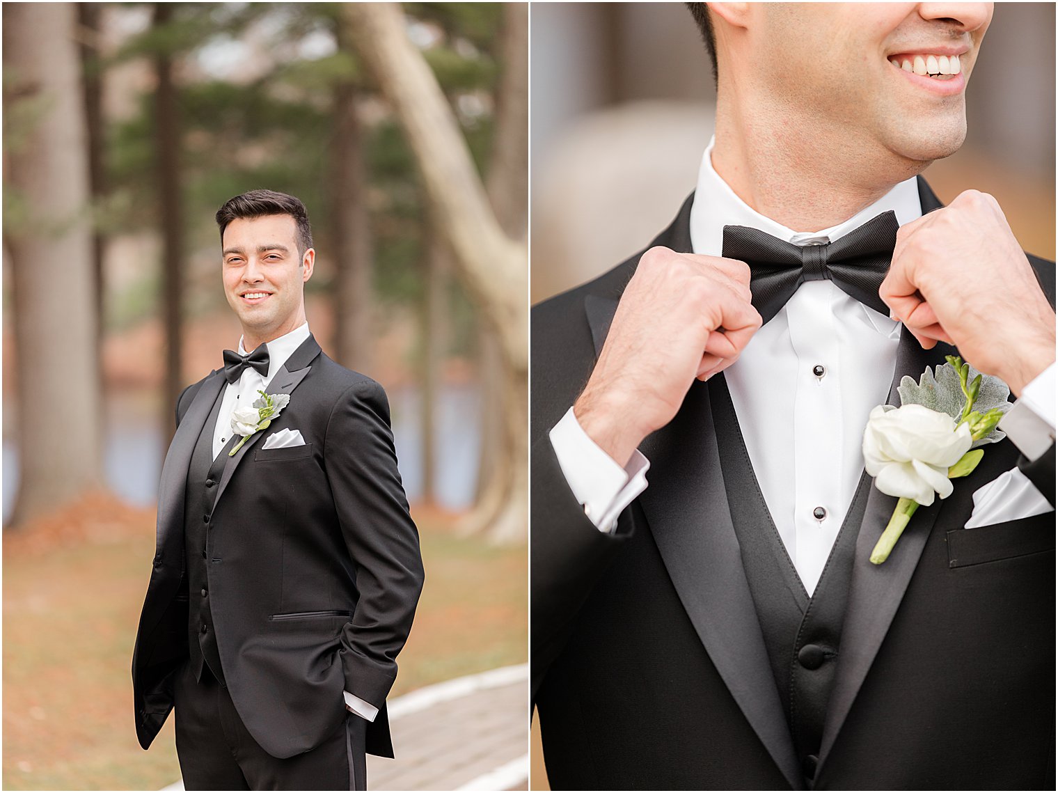 groom prepares for wedding day at The Estate at Farrington Lake