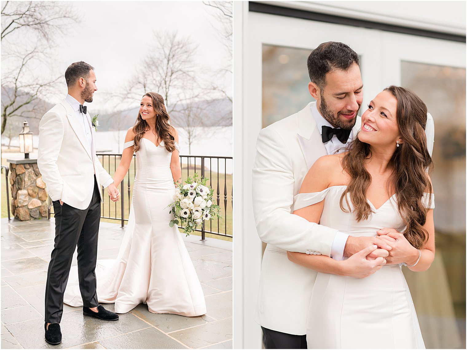 couple walks on patio at Indian Trail Club