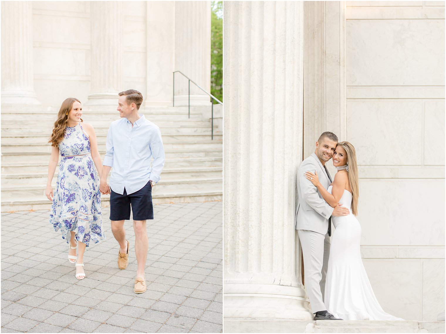 engagement photos at Princeton University outside Chio and Whig building 