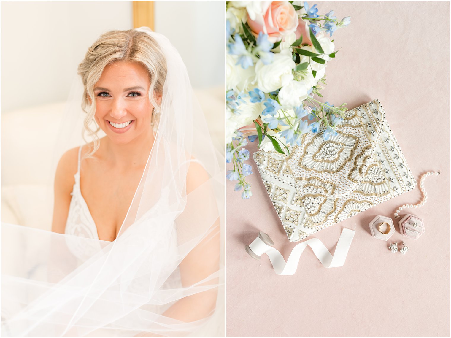 photo of smiling bride taken in bridal suite at Renault Winery in Egg Harbor Twp NJ