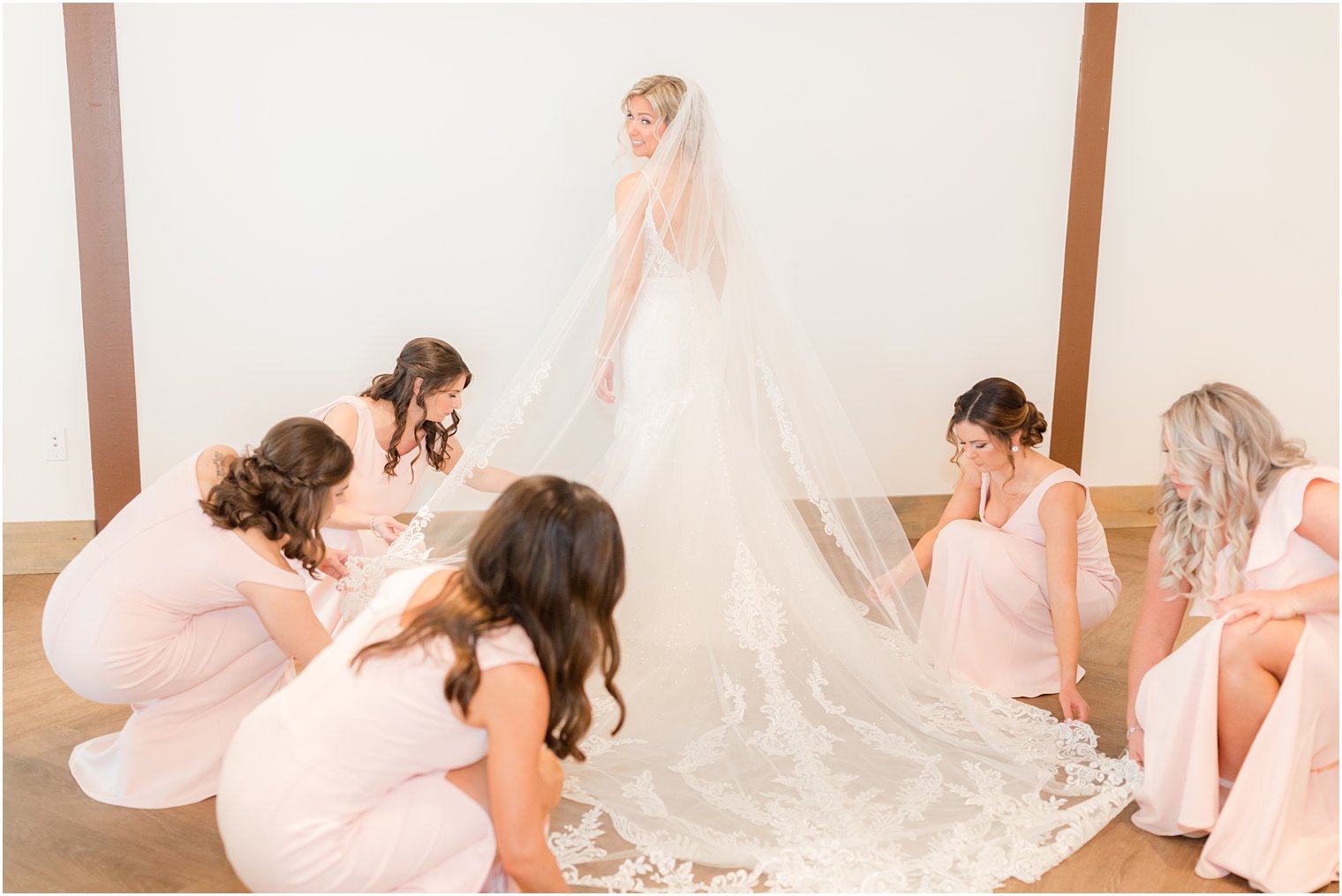 bride and bridesmaids photos at Renault Winery in Egg Harbor Twp NJ