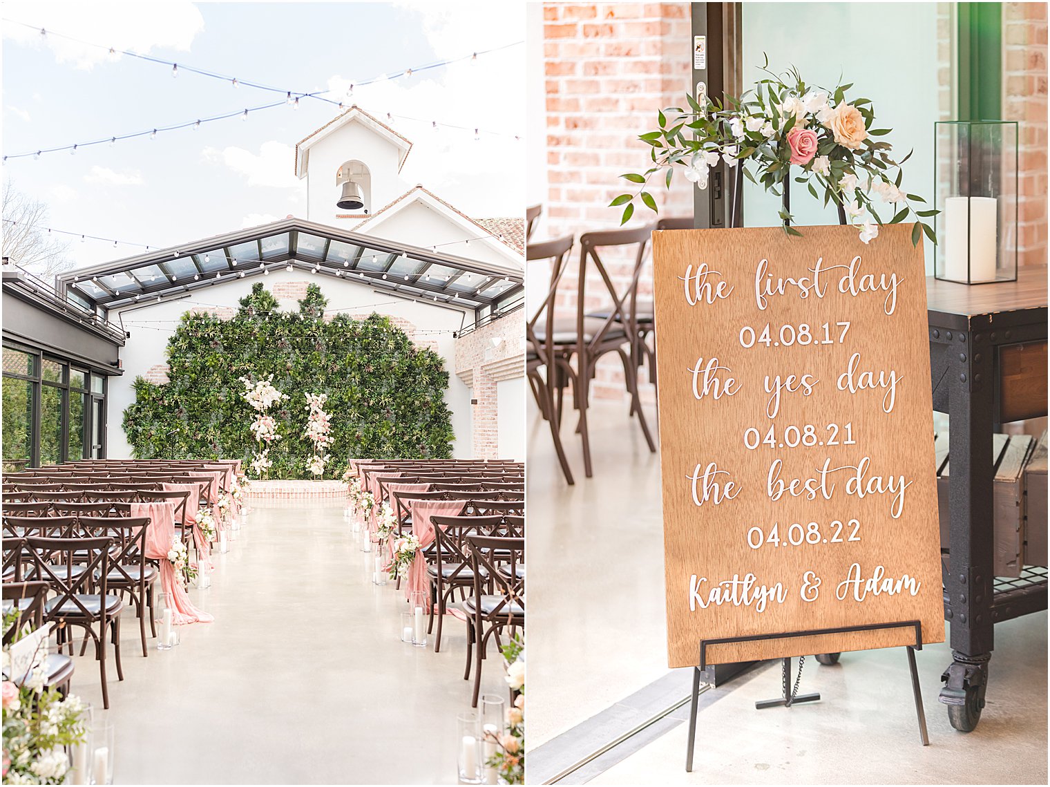 ceremony site at The Refinery at Perona Farms