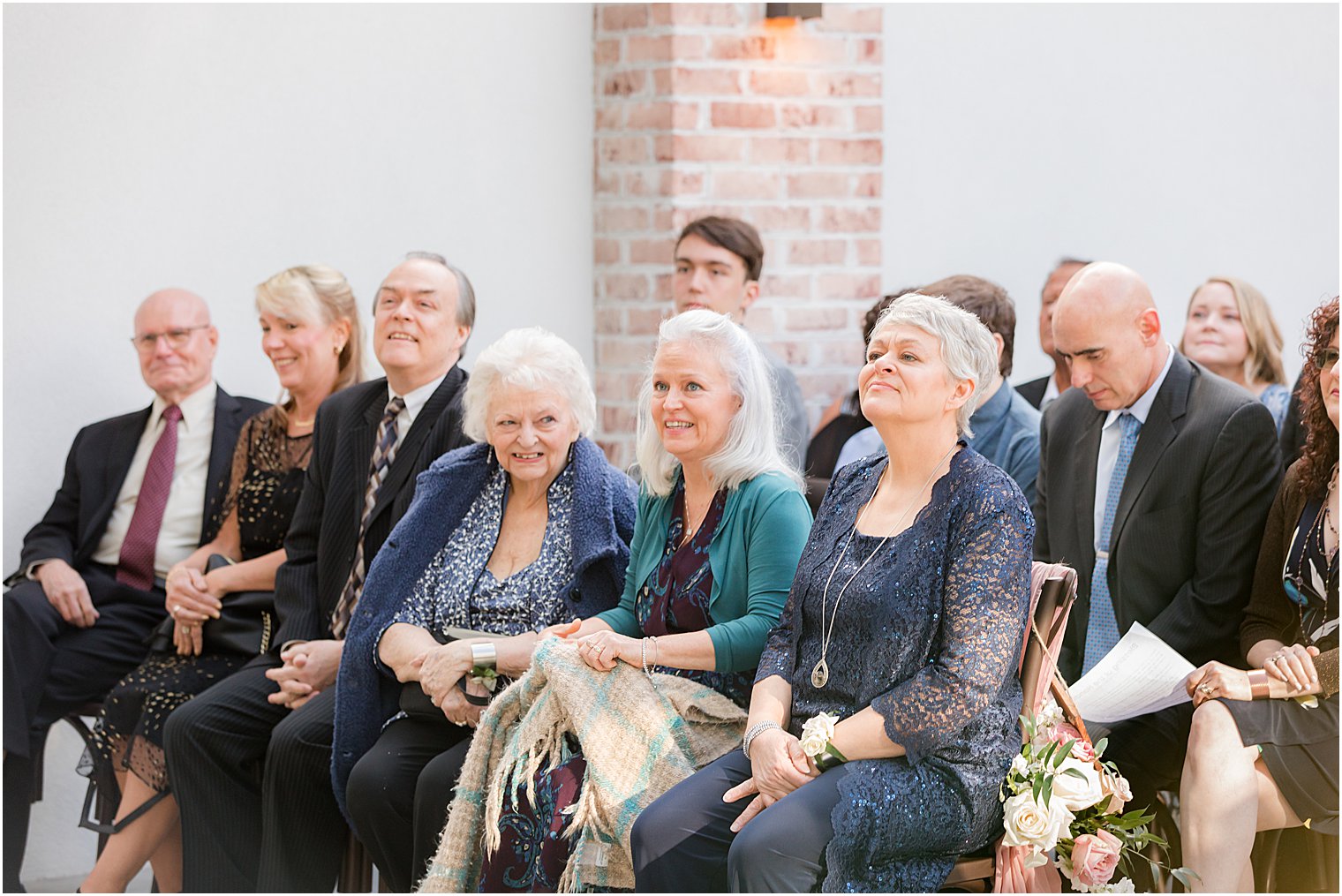 guests watch NJ wedding ceremony 