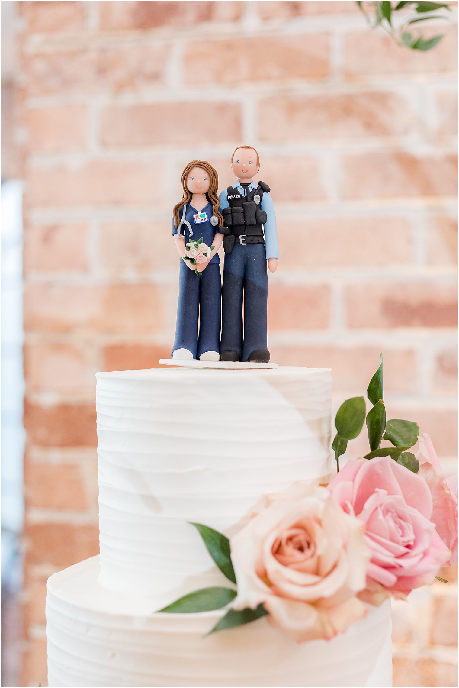 custom wedding cake topper for police officer