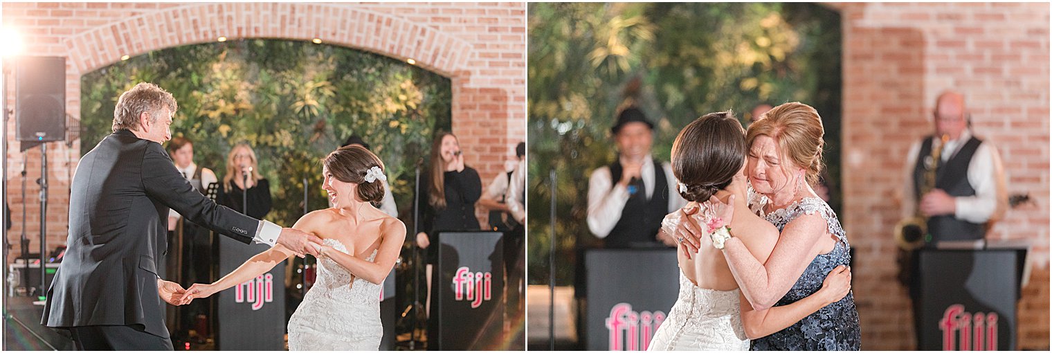 bride and parents dance during NJ wedding reception