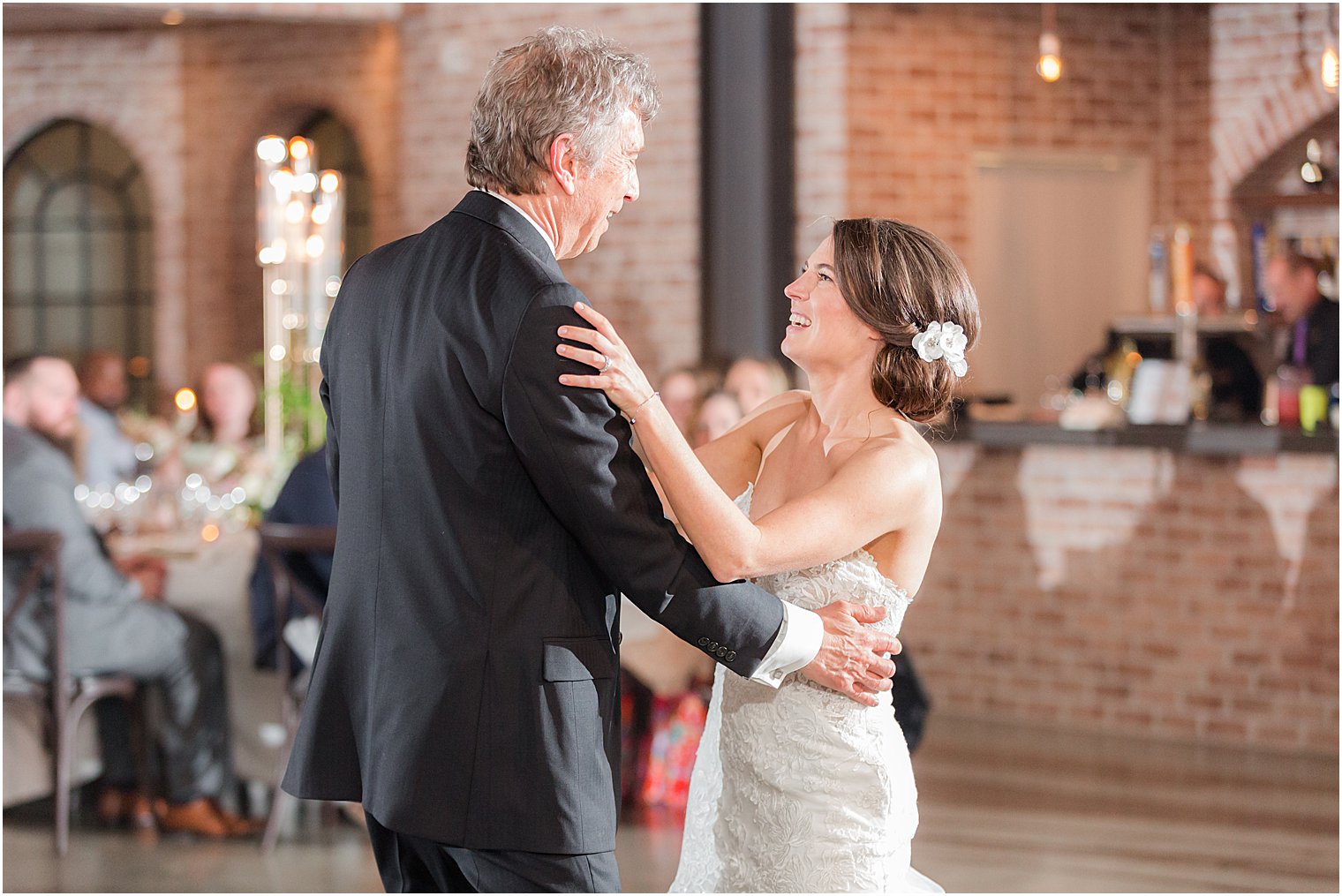 dad dances with bride at NJ reception