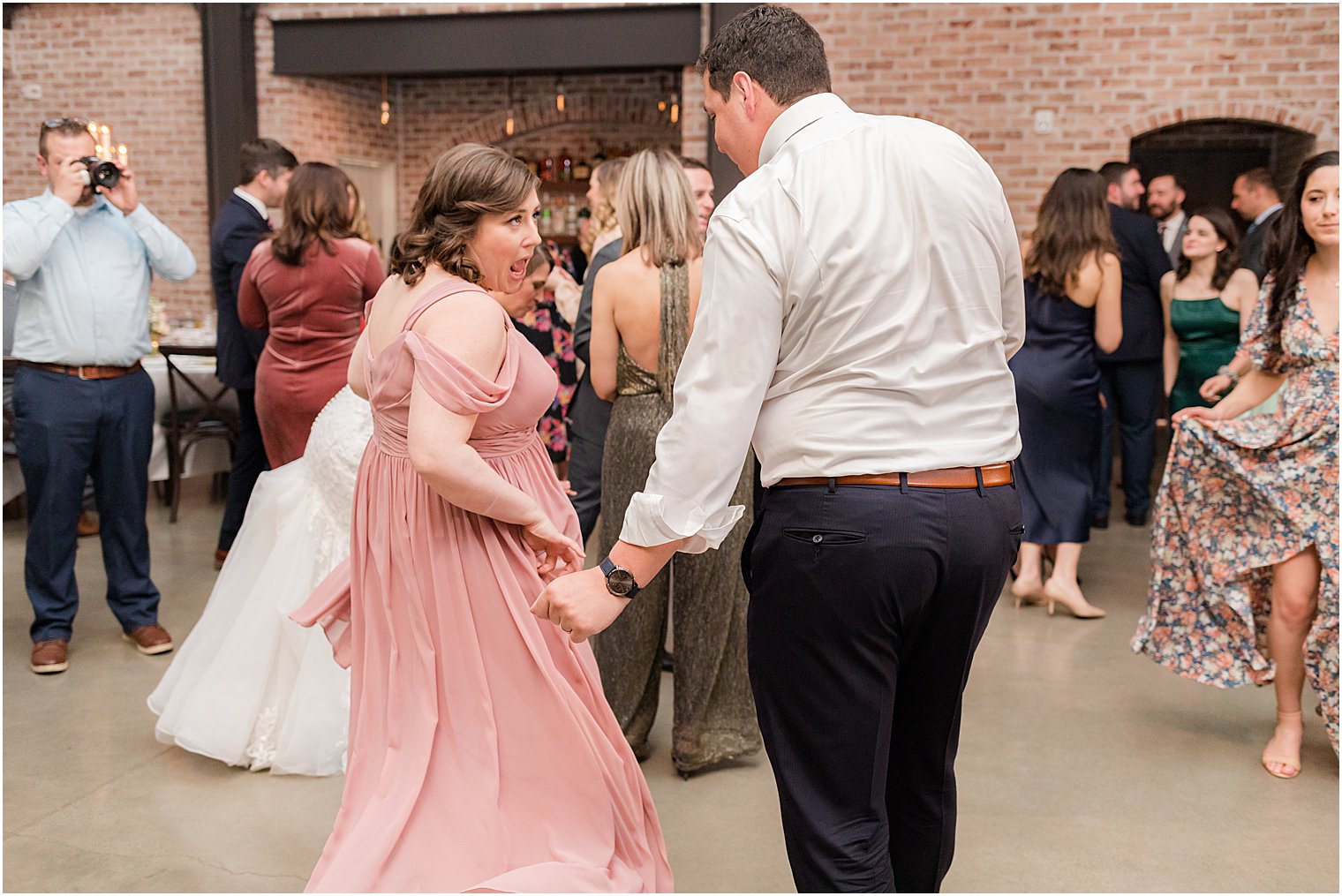 guests dance during Andover NJ wedding reception