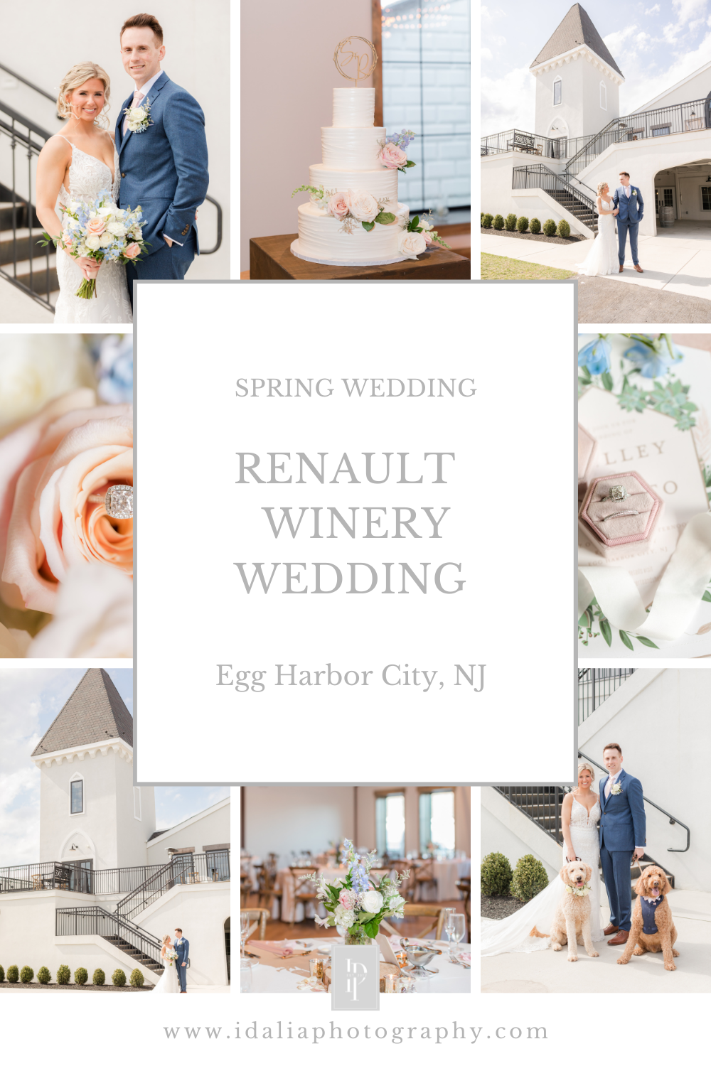 Springtime Renault Winery Wedding in New Jersey with pastel details photographed by NJ wedding photographer Idalia Photography