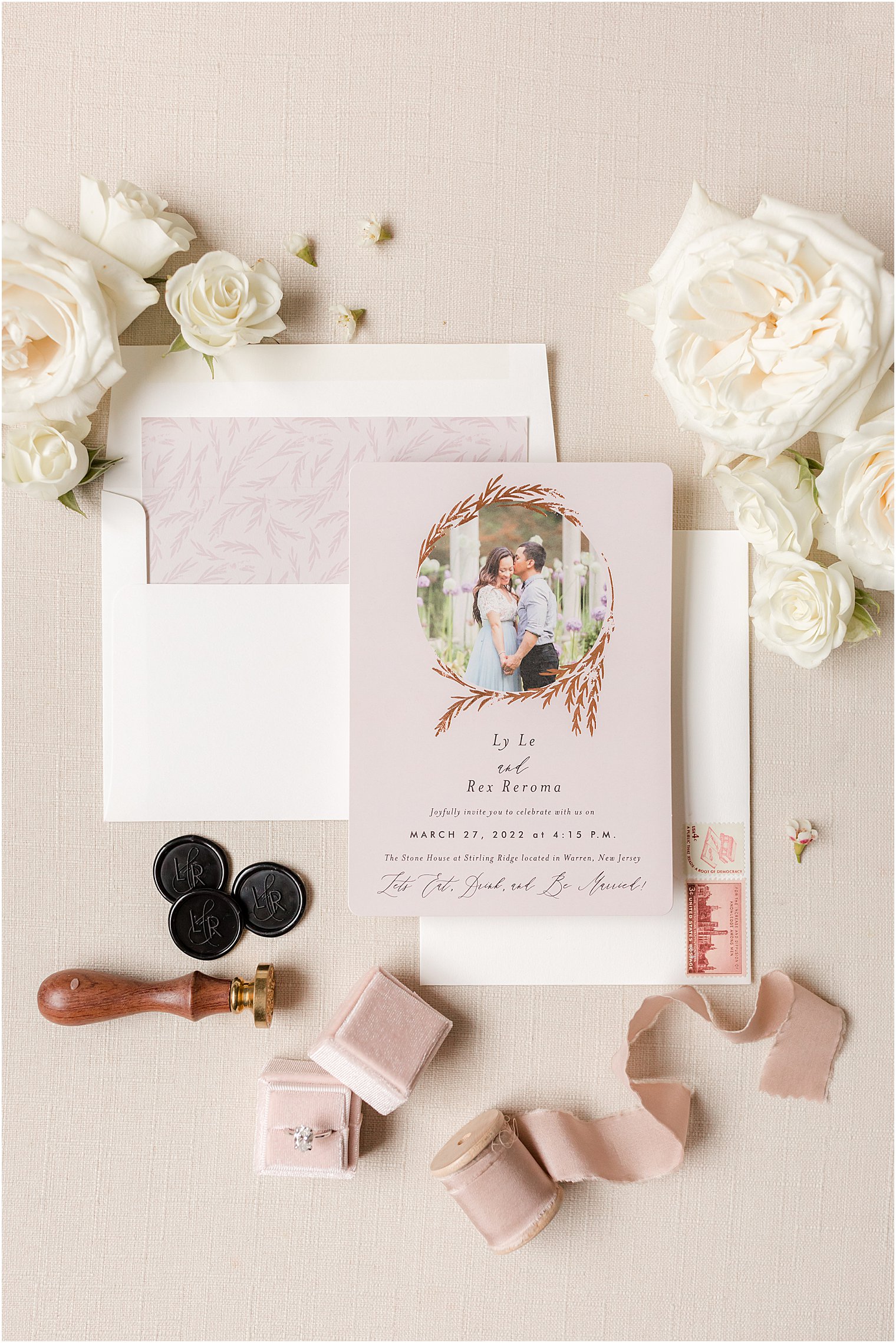 invitation suite for New Jersey wedding day