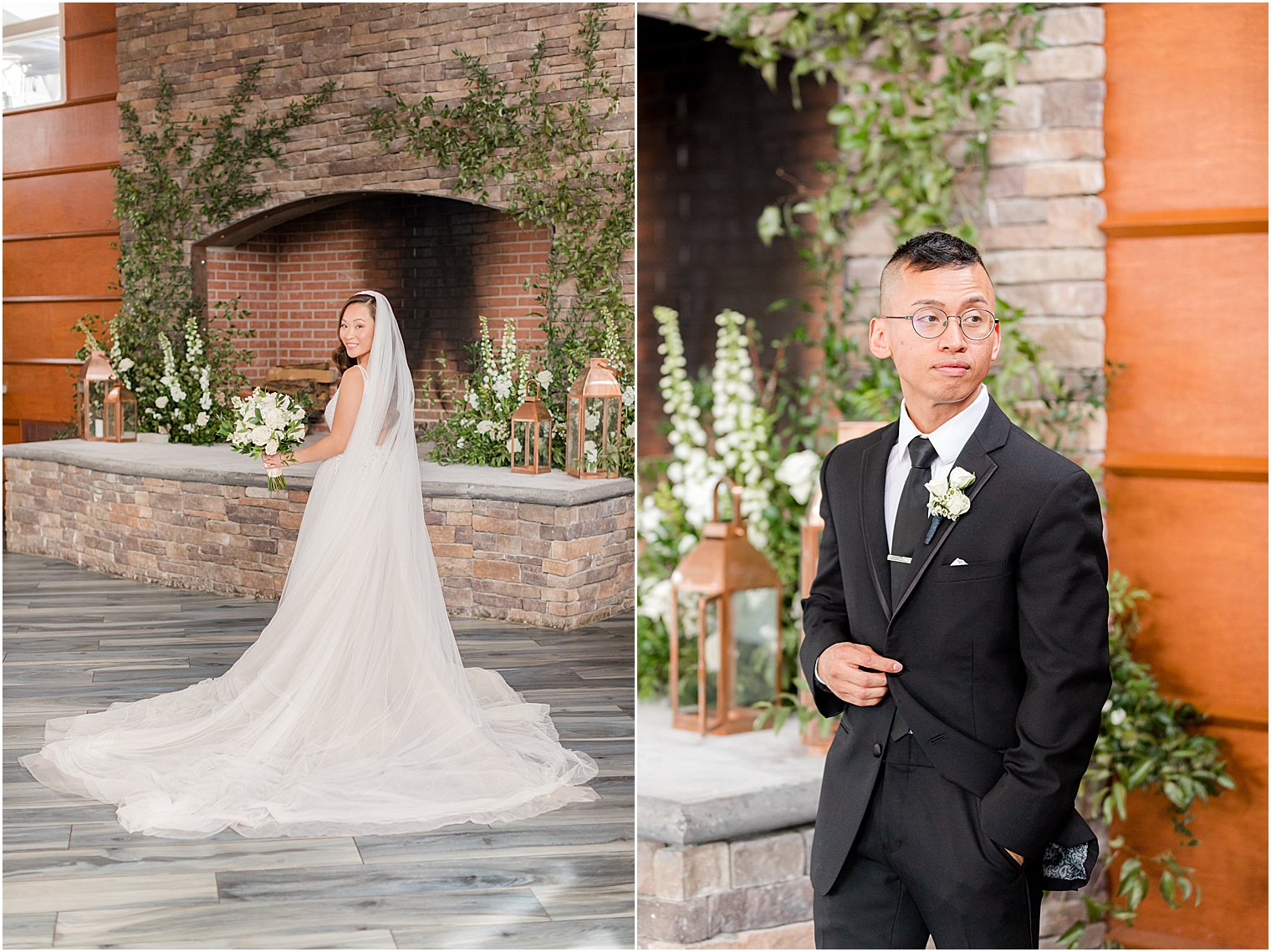 portraits of bride and groom at The Lodge at Stirling Ridge