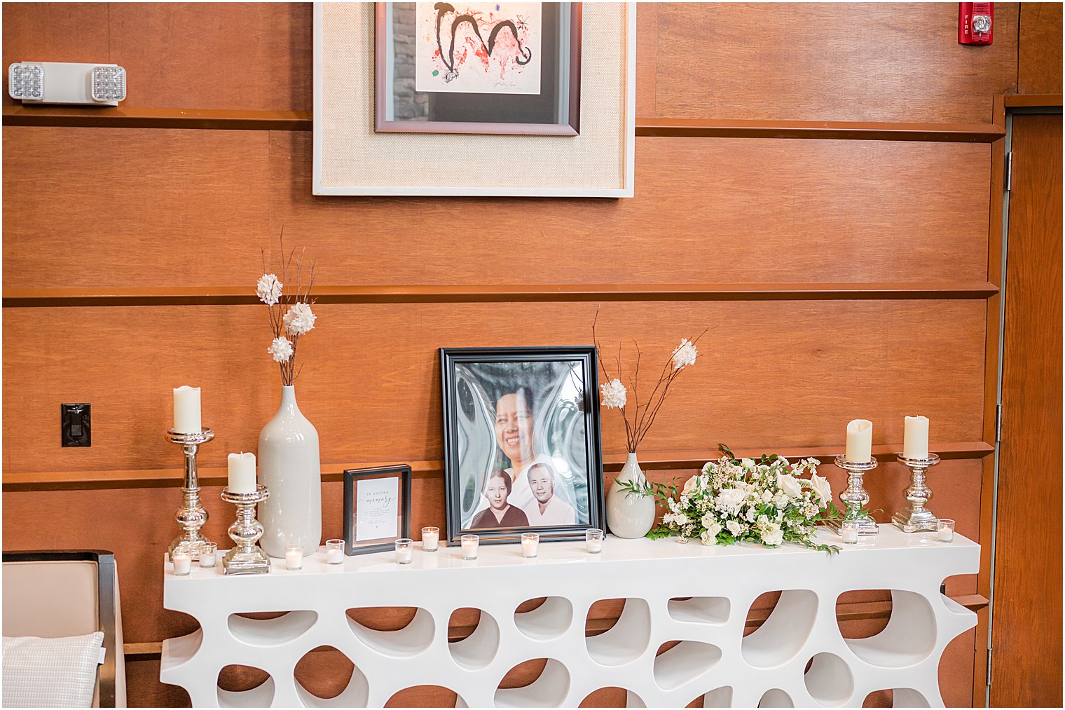 memory display on white table at The Lodge at Stirling Ridge