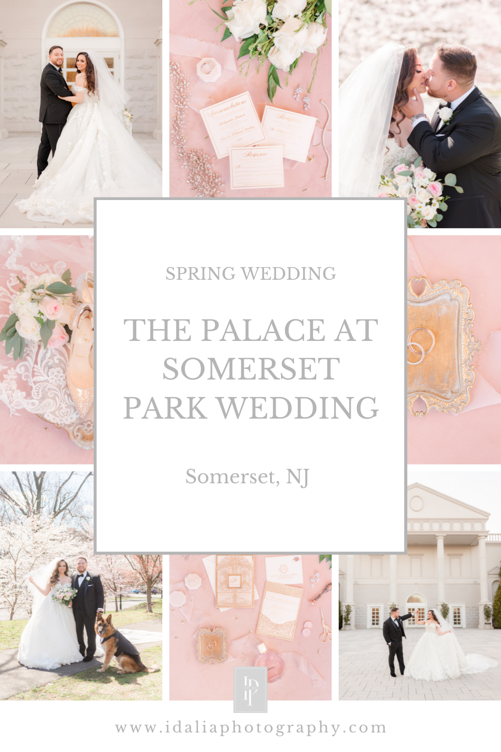 Elegant spring wedding at The Palace at Somerset Park during cherry blossom season
