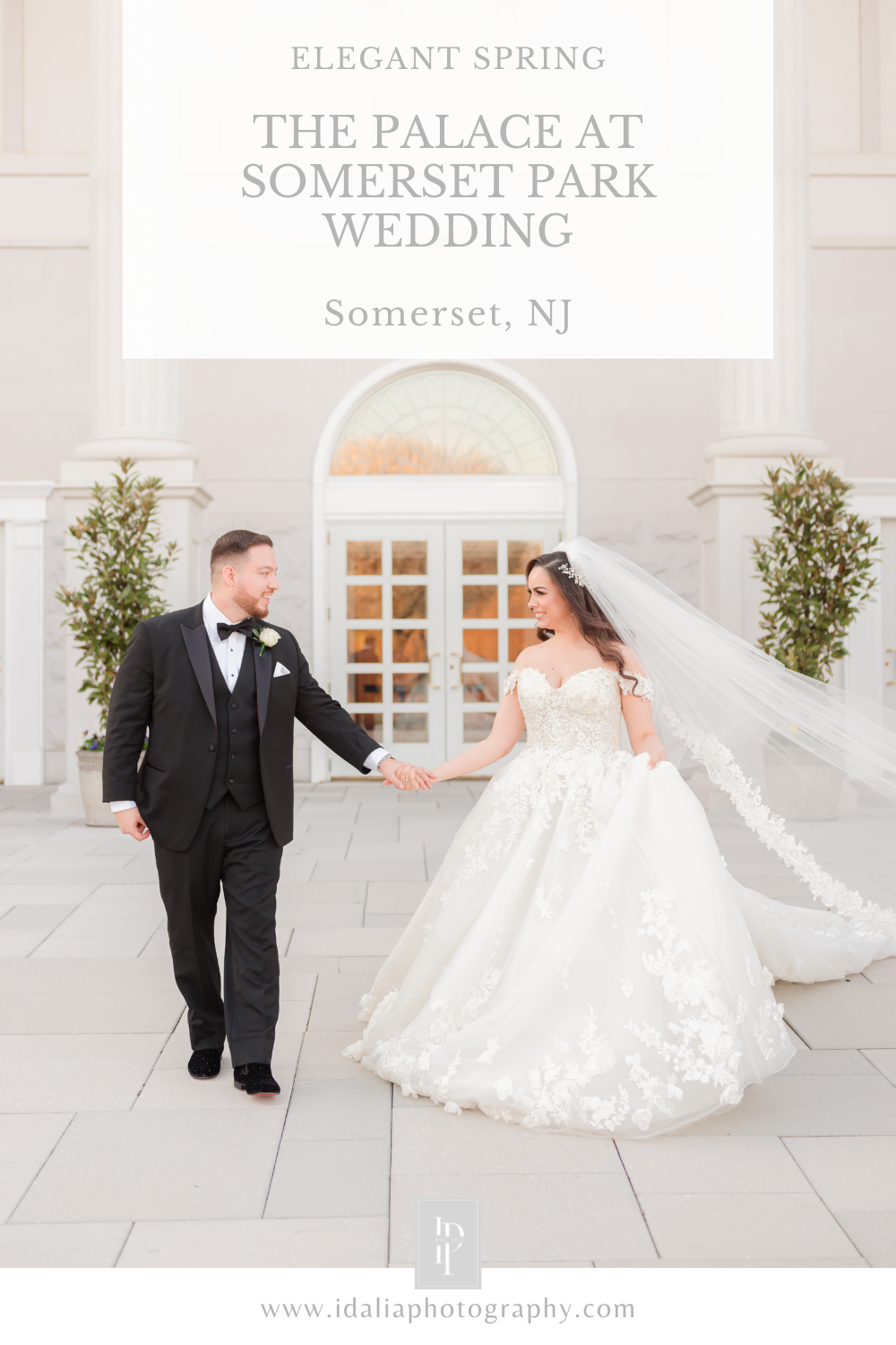 Elegant spring wedding at The Palace at Somerset Park during cherry blossom season