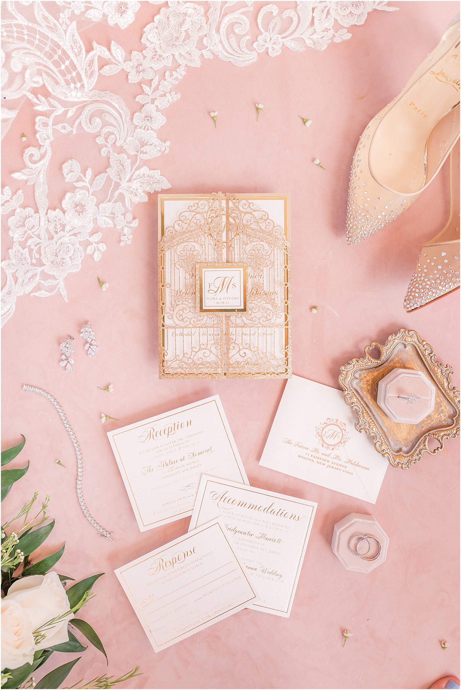 spring wedding invitation at The Manor