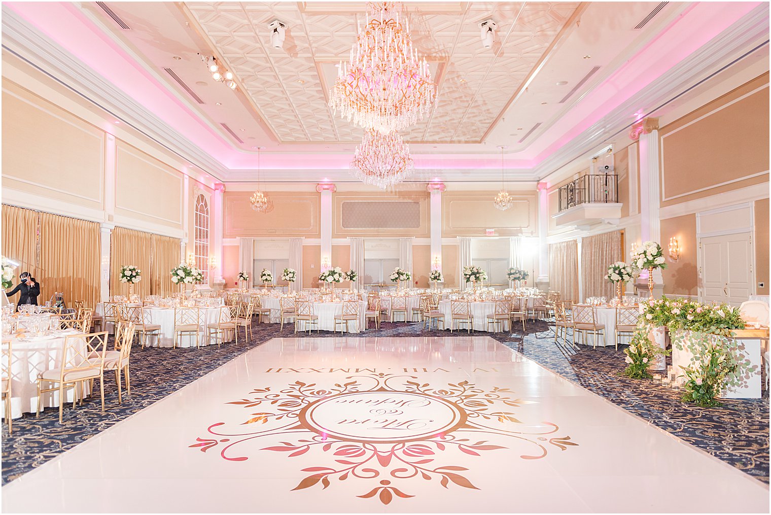 wedding reception in ballroom at The Palace at Somerset Park