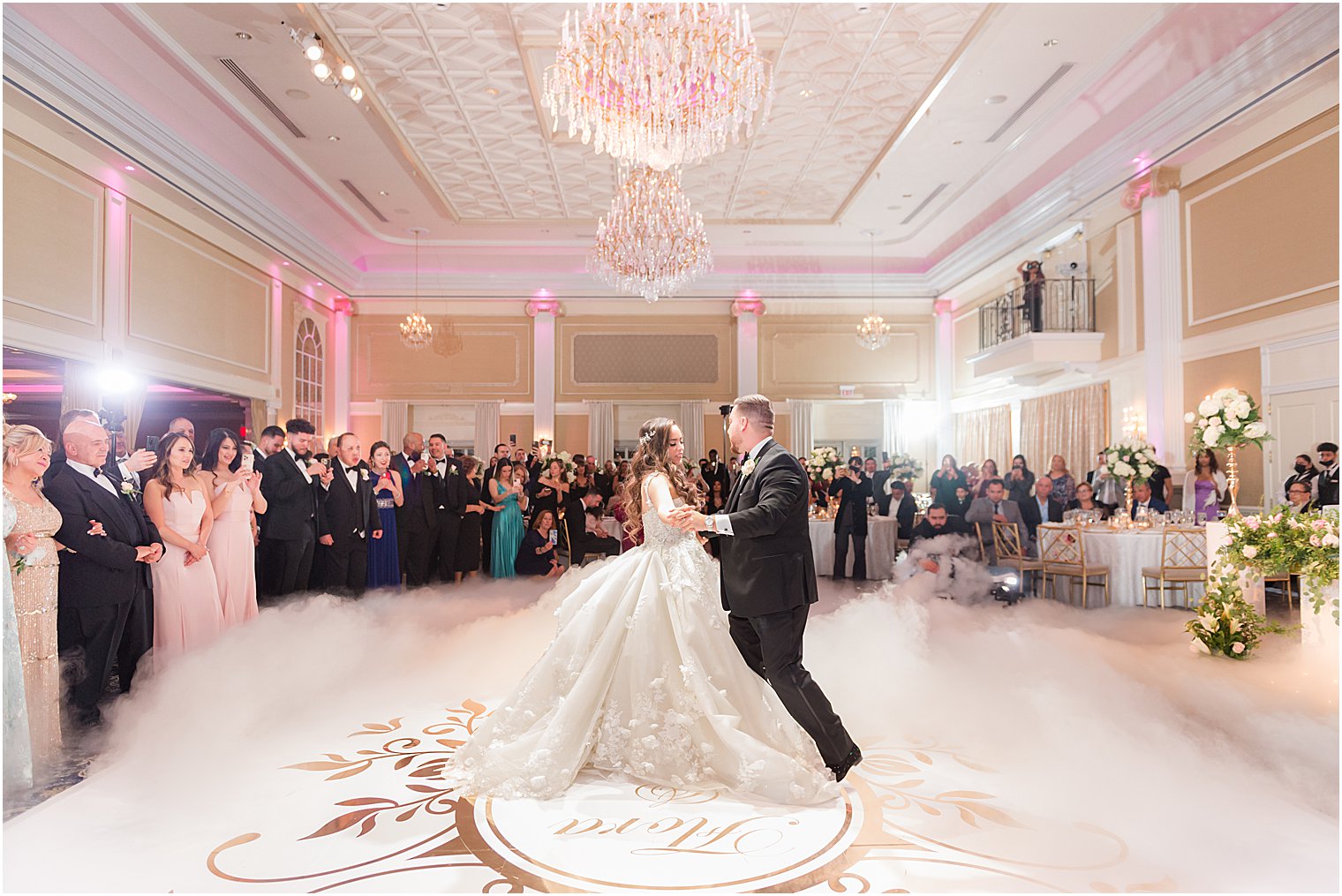 newlyweds have first dance at The Palace at Somerset Park