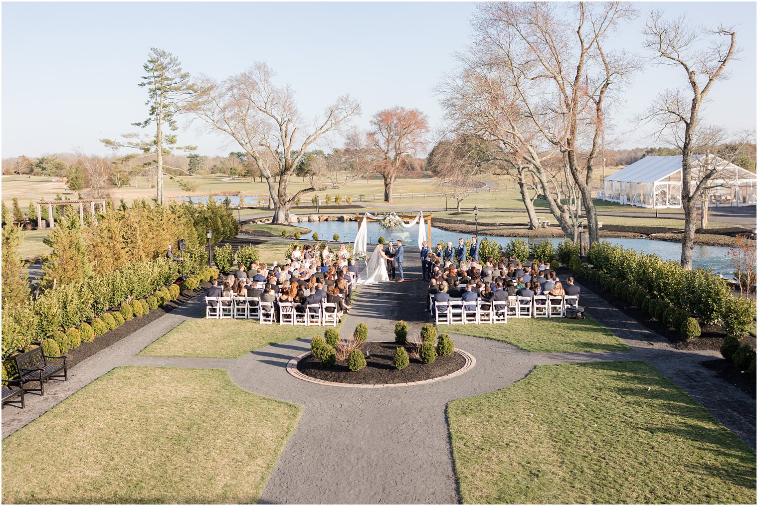 outdoor ceremony at Renault Winery in Egg Harbor Township, NJ