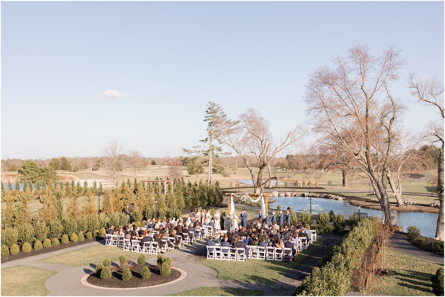 outdoor ceremony at Renault Winery in Egg Harbor Township, NJ