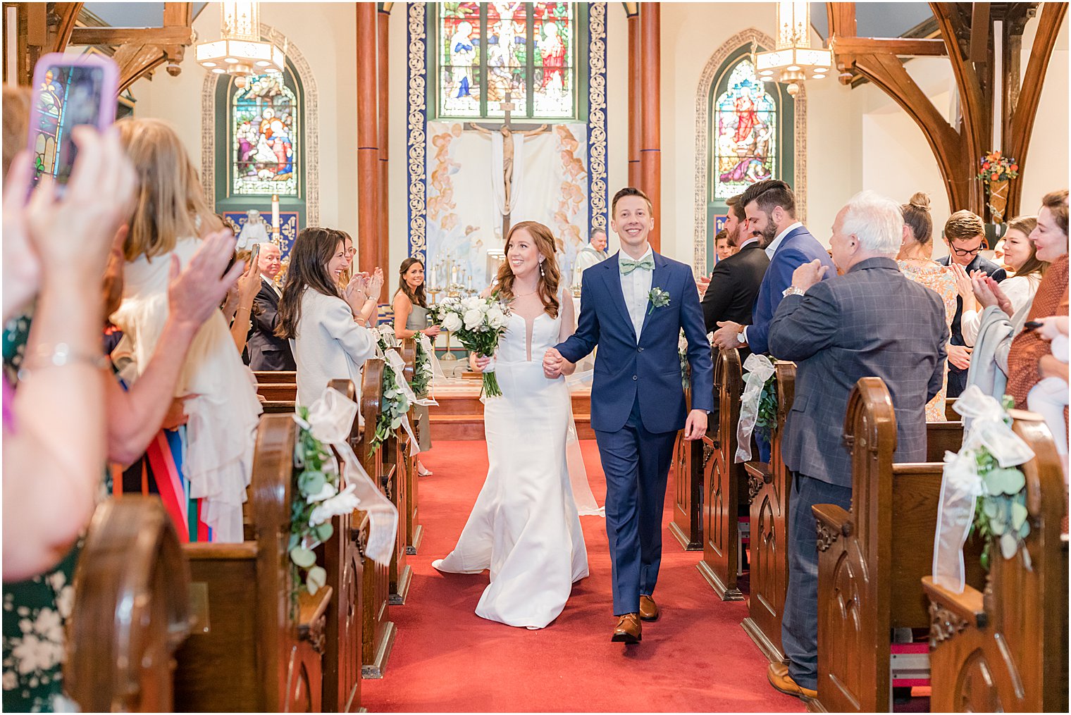 couple leaves traditional church ceremony at Avon-by-the-Sea