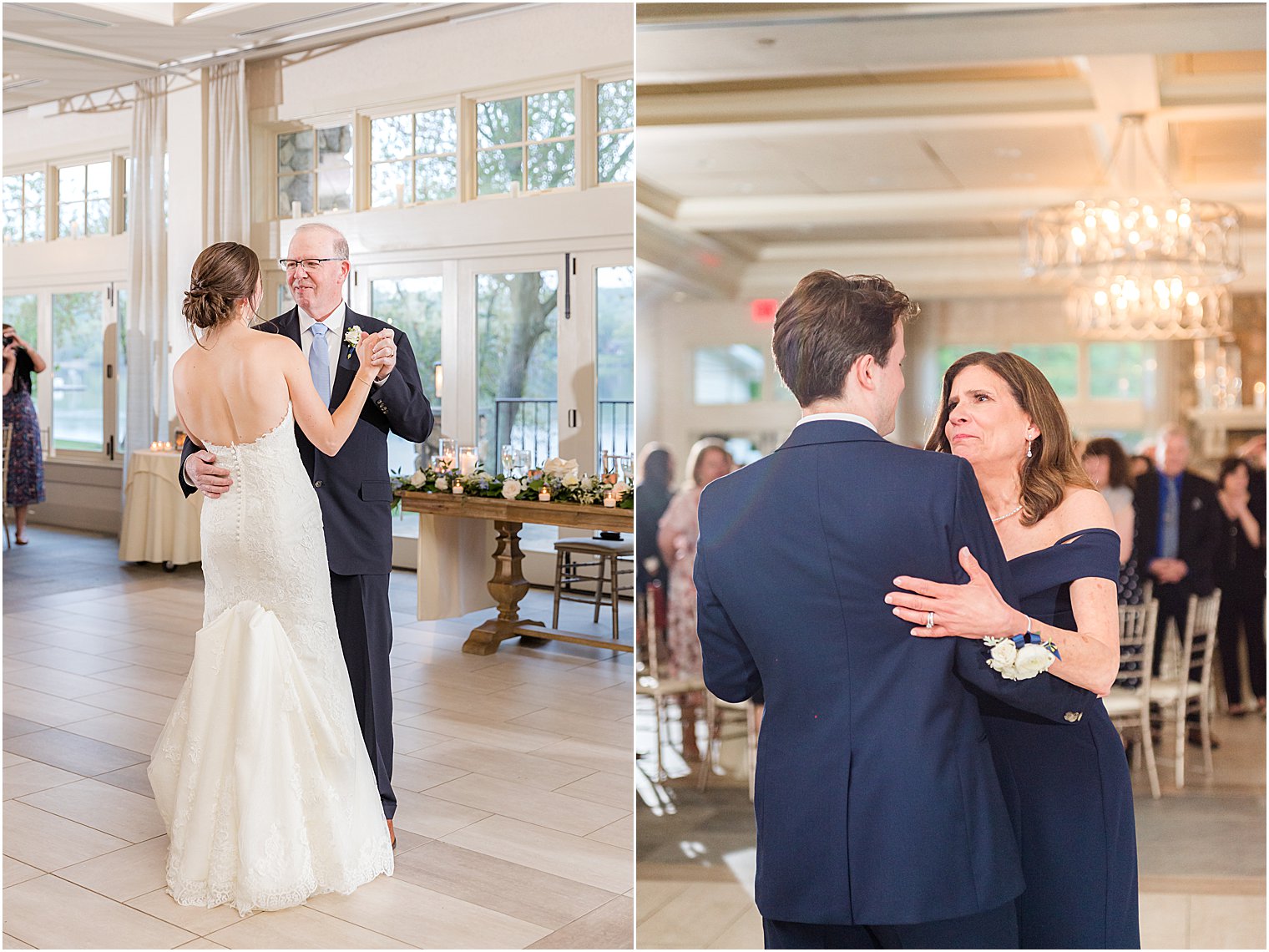 bride and groom dance with parents during Franklin NJ wedding reception