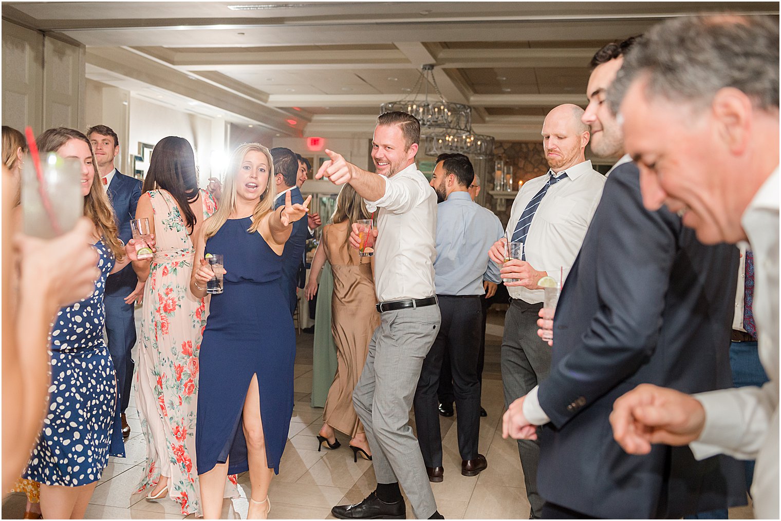 guests dance during Franklin NJ wedding reception