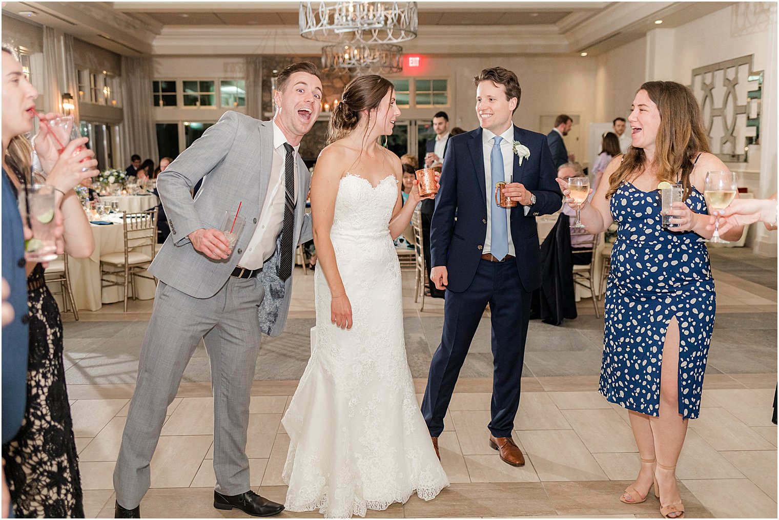 guests dance during Franklin NJ wedding reception
