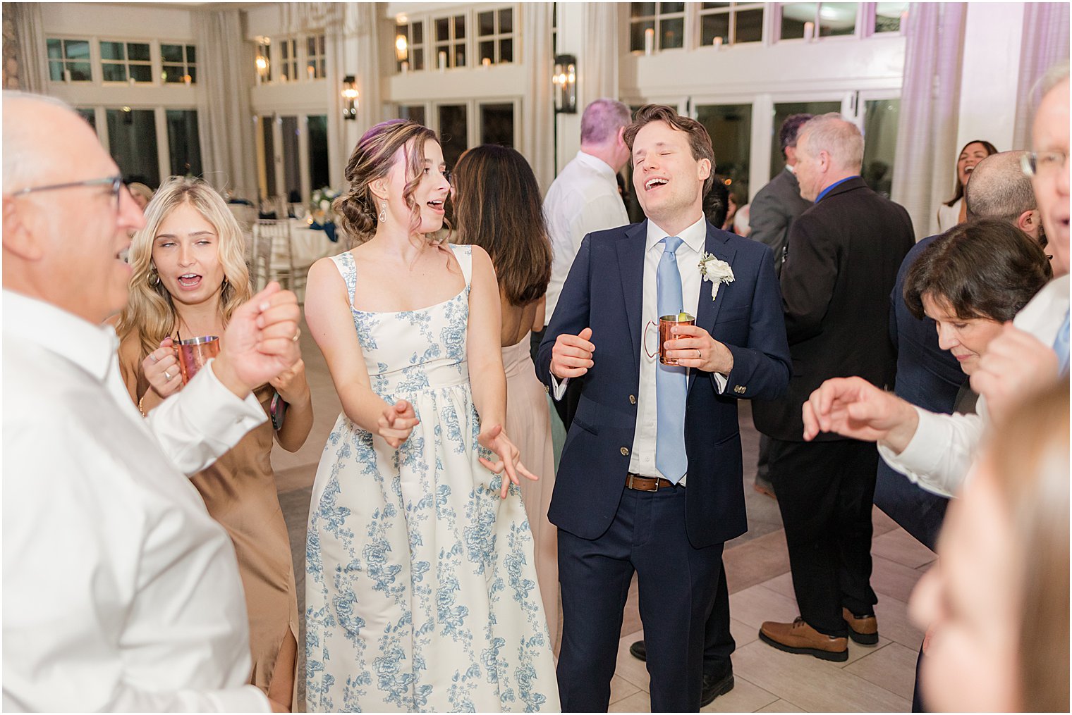 guests dance during Franklin NJ wedding reception