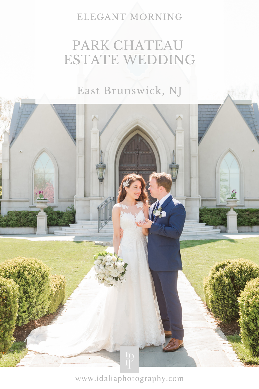 Spring Park Chateau Estate wedding with green, gold, and white details in East Brunswick NJ photographed by Idalia Photography associates