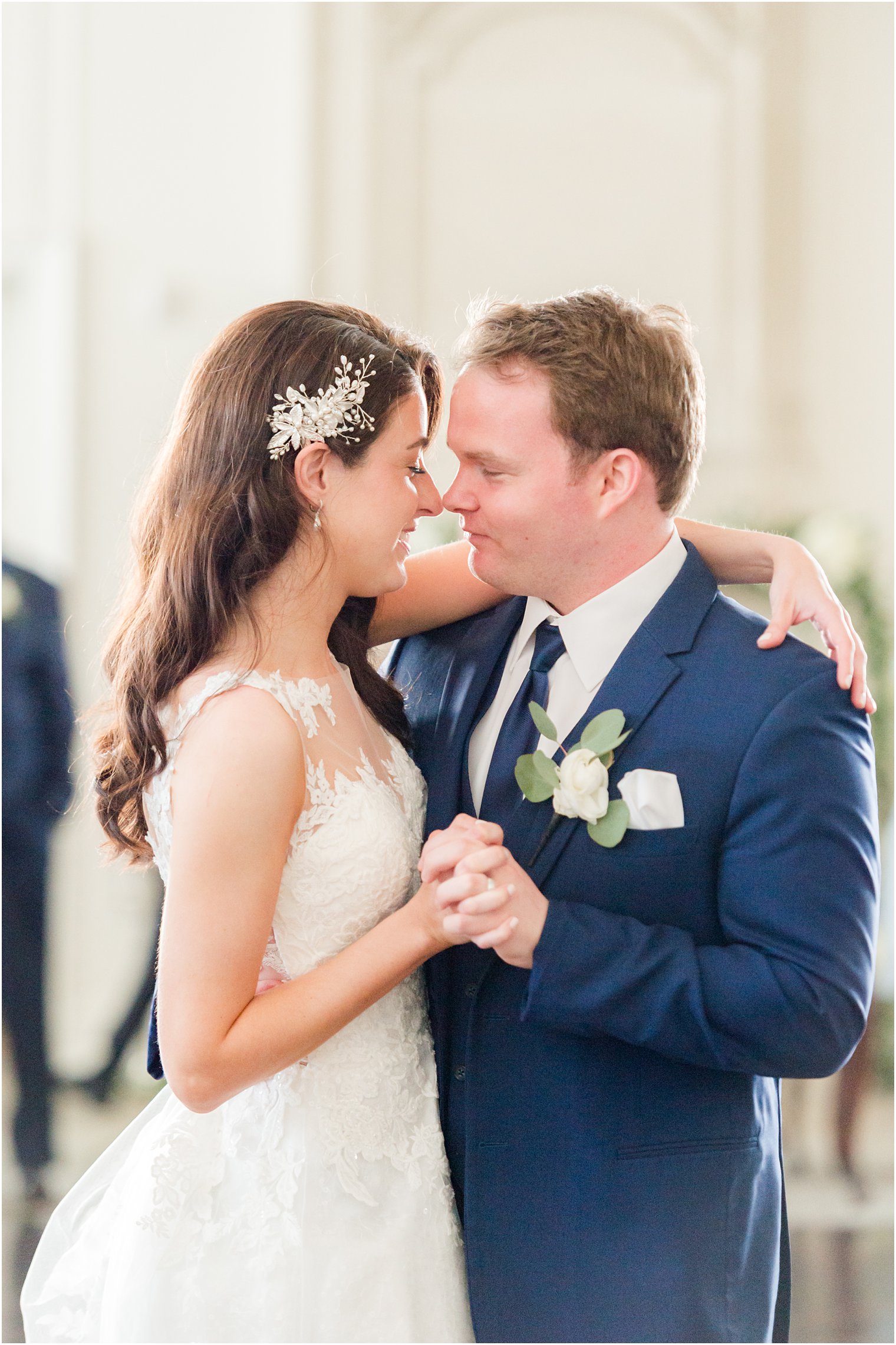 couple dances during East Brunswick NJ wedding reception