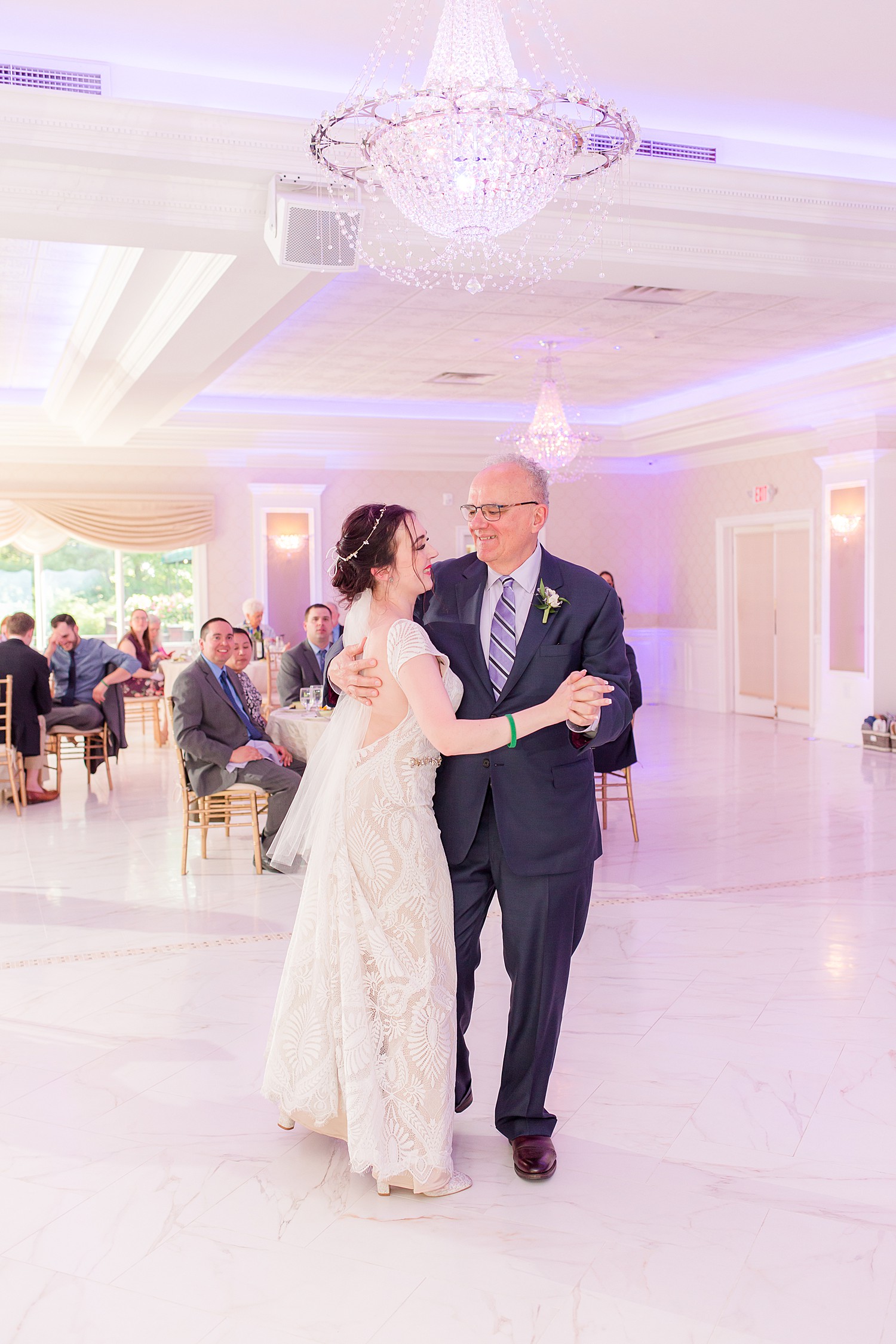 daddy-daughter dance during reception