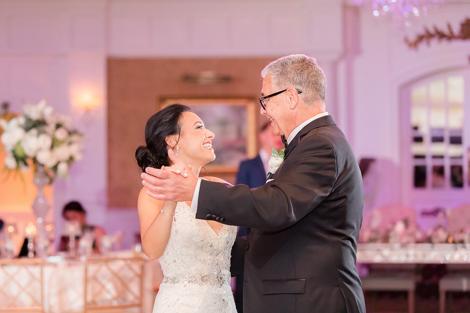 bride and father share dance together
