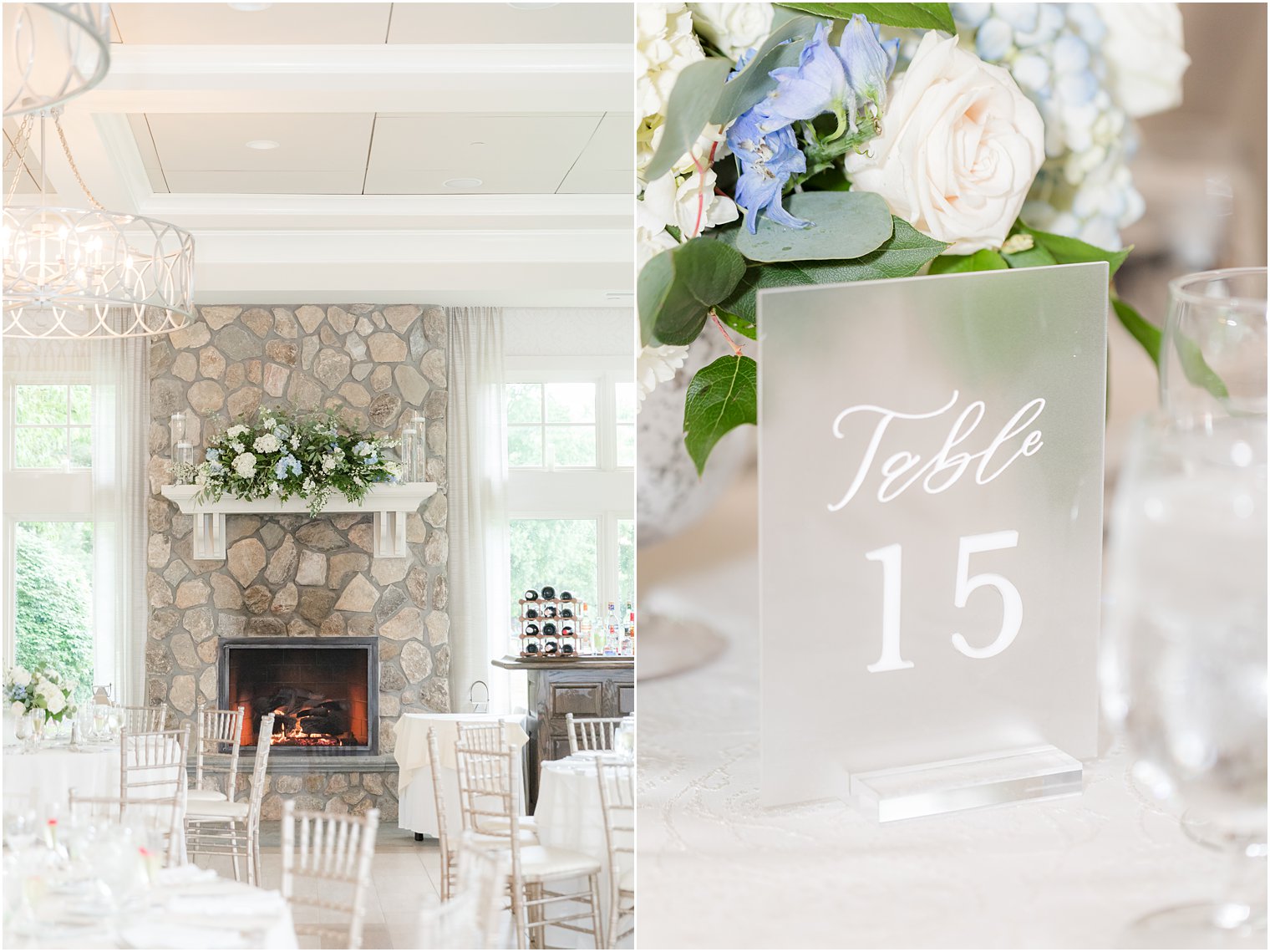 details for summer wedding reception at Indian Trail Club