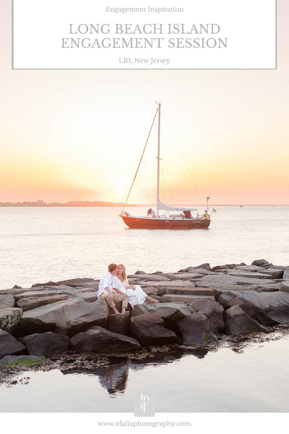 Long Beach Island Engagement Session by the lighthouse in the summertime with New Jersey wedding photographer Idalia Photography