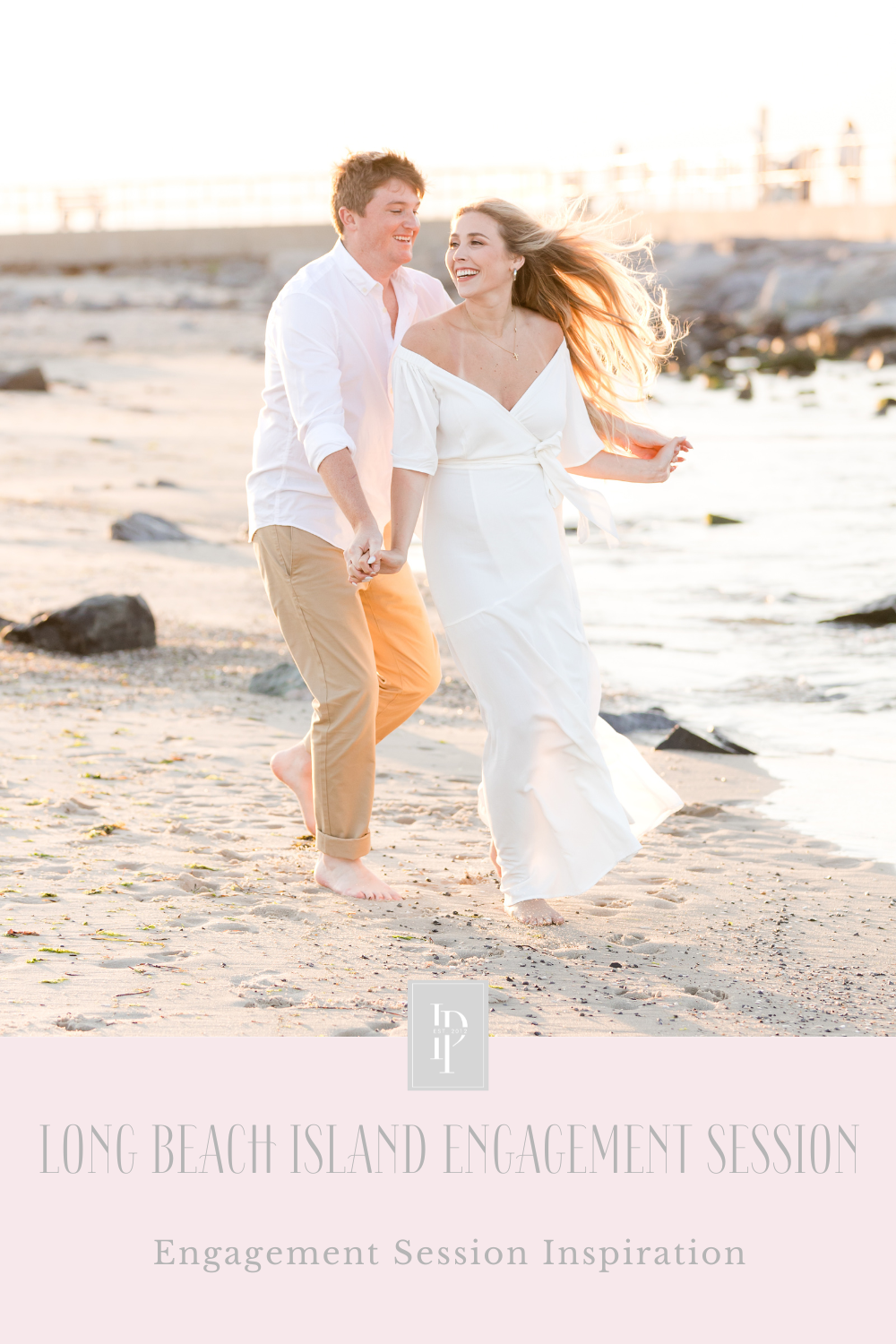 Long Beach Island Engagement Session by the lighthouse in the summertime with New Jersey wedding photographer Idalia Photography
