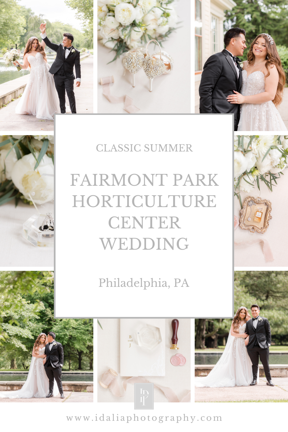 Fairmont Park Horticulture Center wedding featuring a greenhouse ceremony photographed by NJ wedding photographer Idalia Photography
