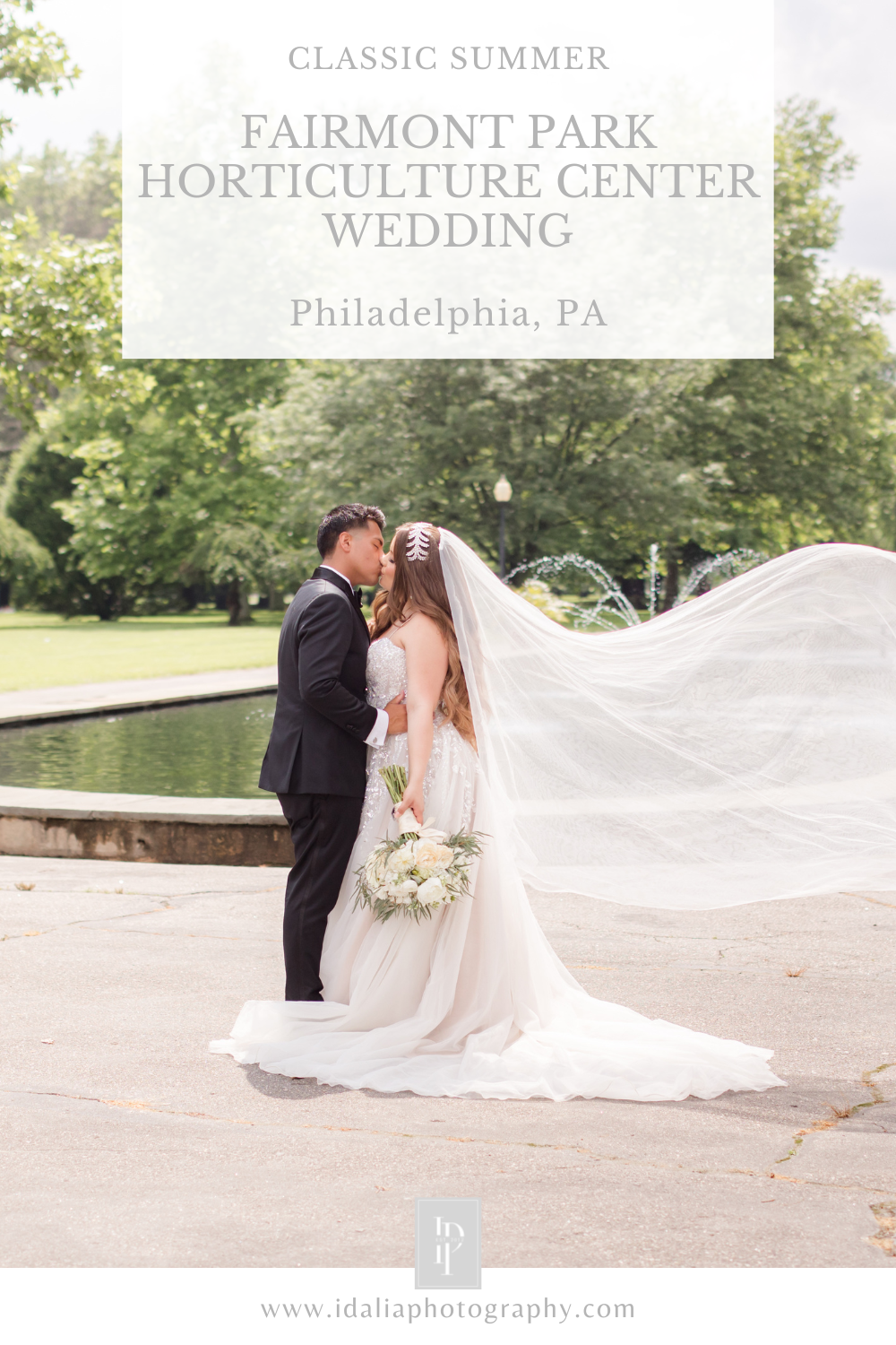 Fairmont Park Horticulture Center wedding featuring a greenhouse ceremony photographed by NJ wedding photographer Idalia Photography