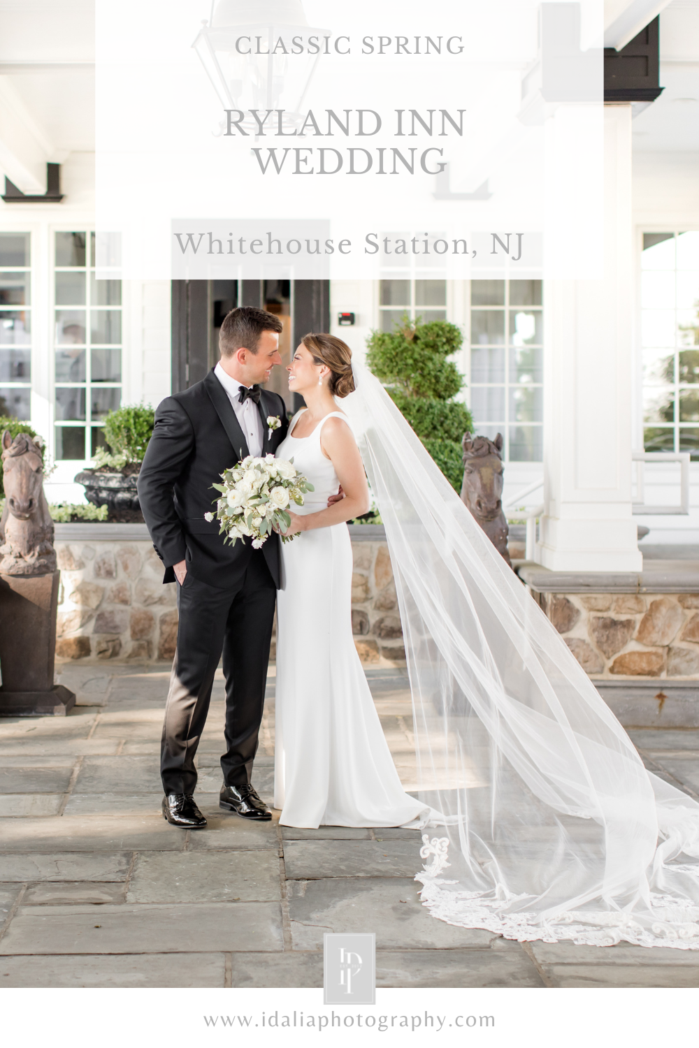 elegant spring wedding at Ryland Inn with ivory and green details