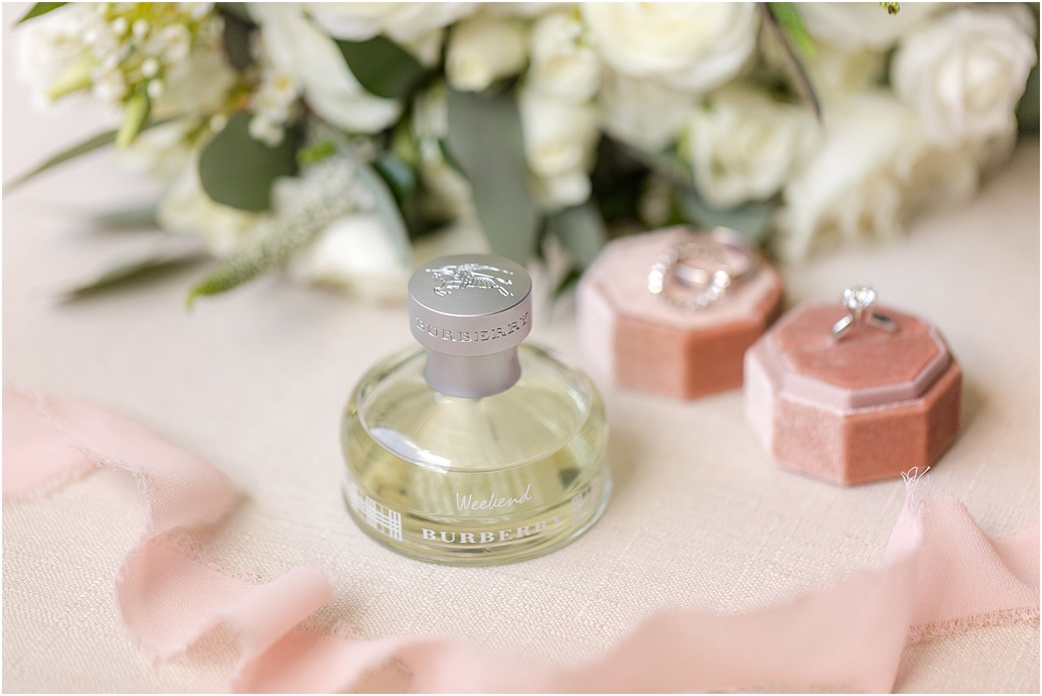 bride's jewelry and perfume for Ryland Inn wedding