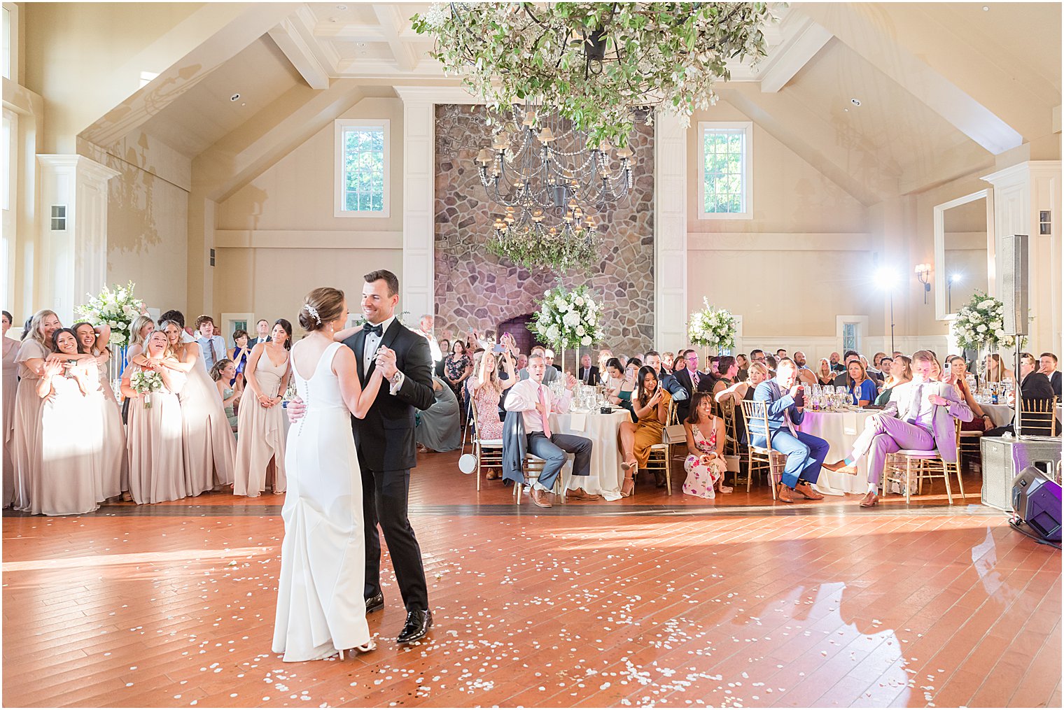 couple dances during Whitehouse Station NJ wedding reception