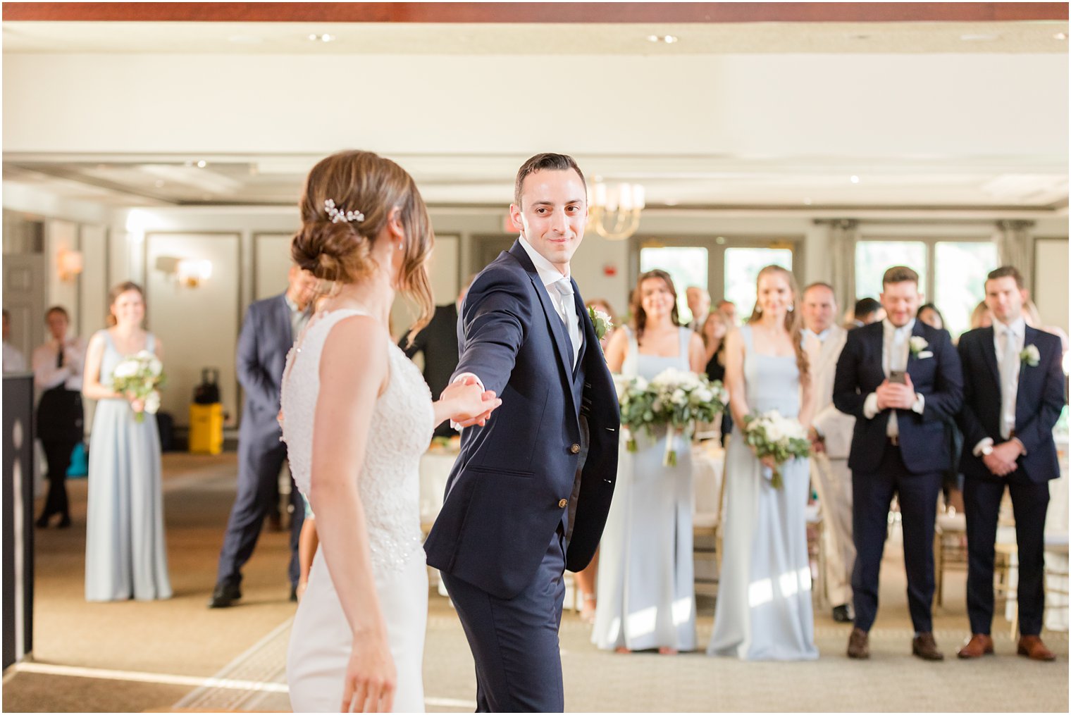 newlyweds dance during Morristown NJ wedding reception