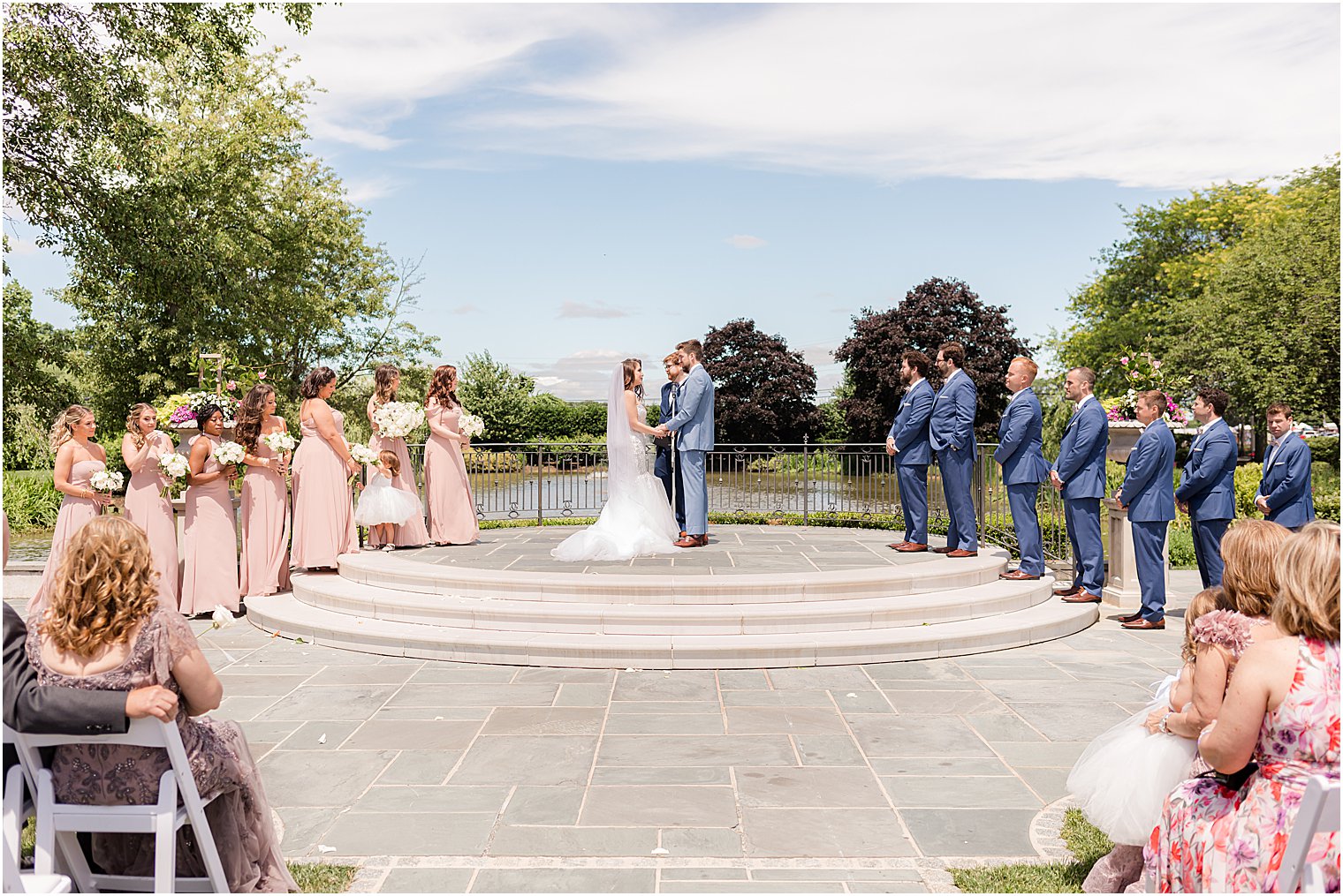 outdoor wedding ceremony in garden at Park Chateau Estate