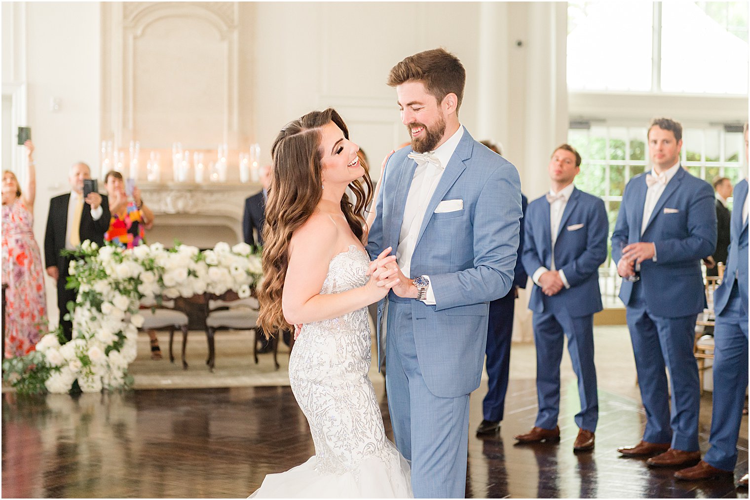 bride and groom dance during NJ wedding reception