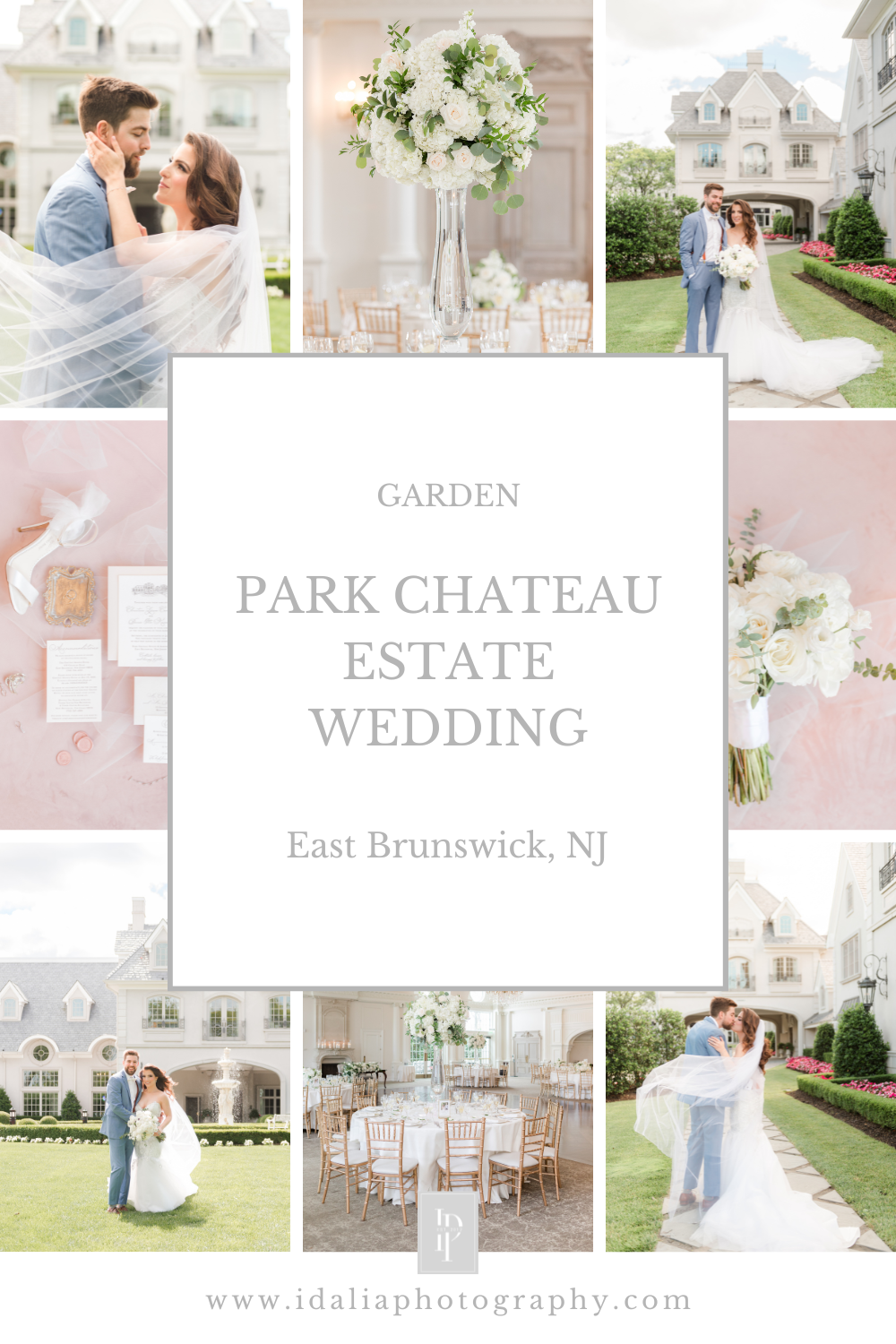 Summer Park Chateau Estate Wedding with apricot and cornflower blue details photographed by NJ wedding photographer Idalia Photography