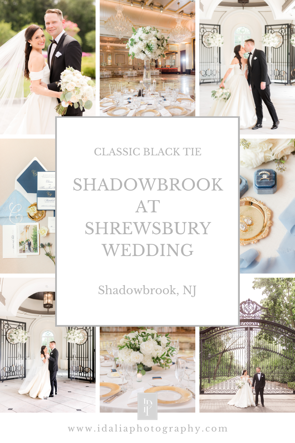 classic black tie Shadowbrook at Shrewsbury wedding