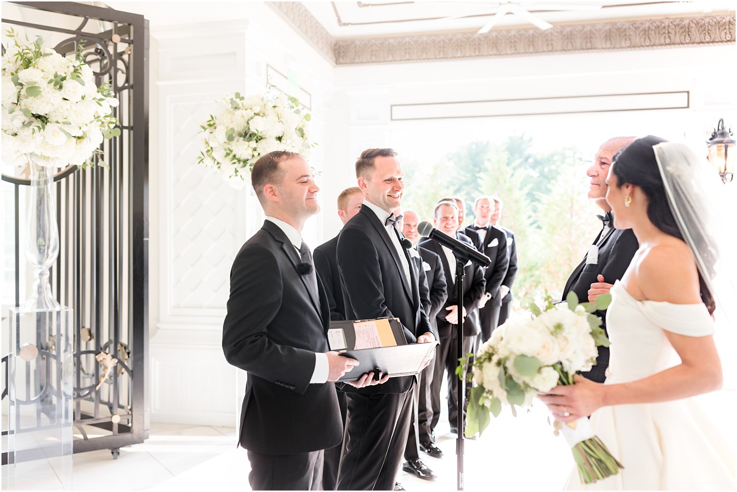 readings during NJ wedding ceremony at Shadowbrook at Shrewbsury