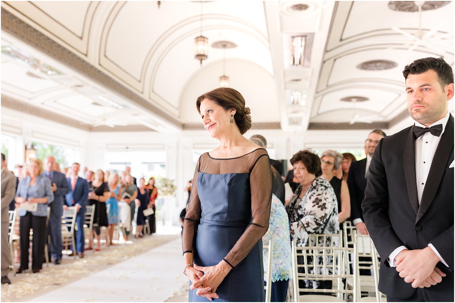 mother watches wedding ceremony at Shadowbrook at Shrewbsury