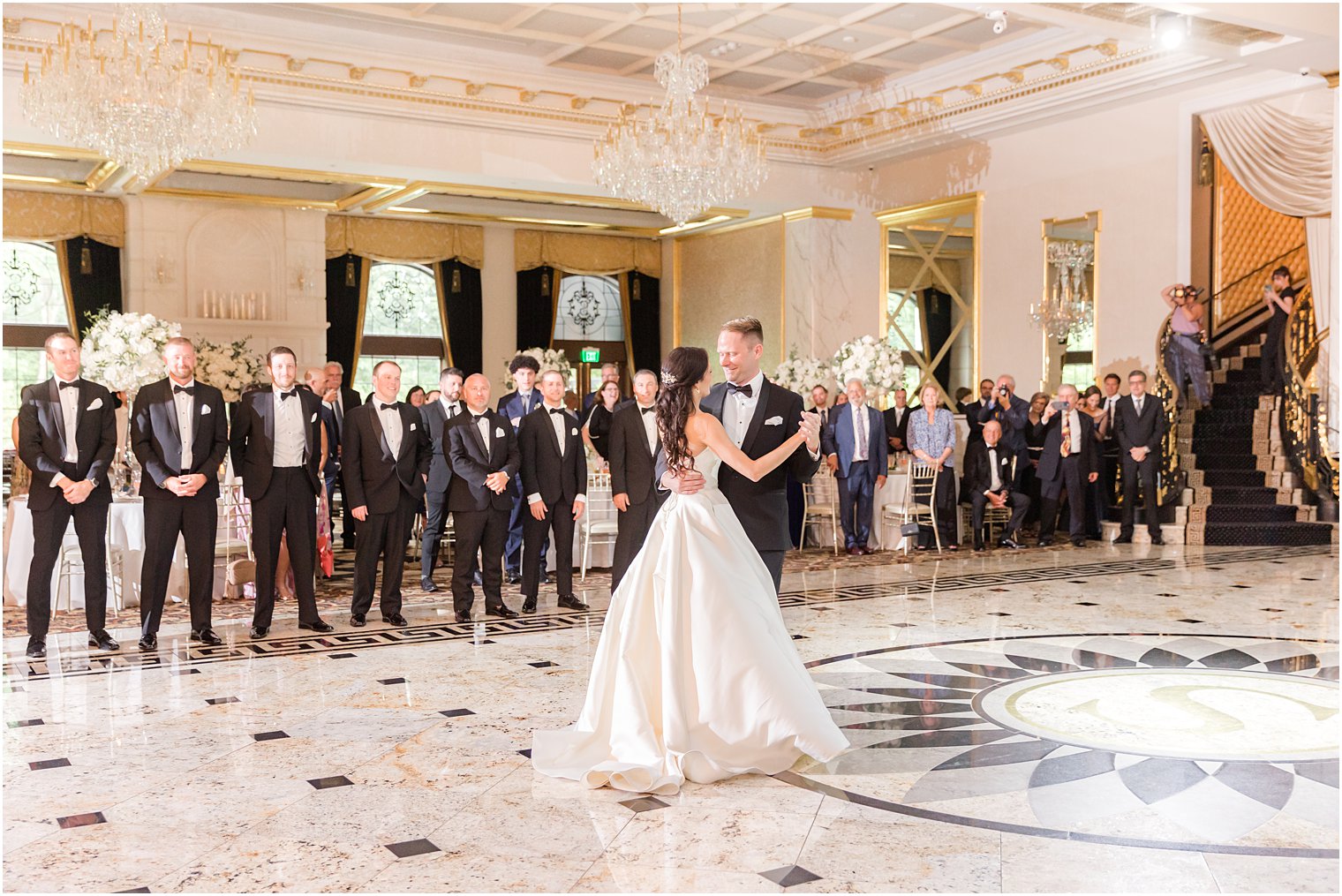 bride and groom dance during NJ wedding reception